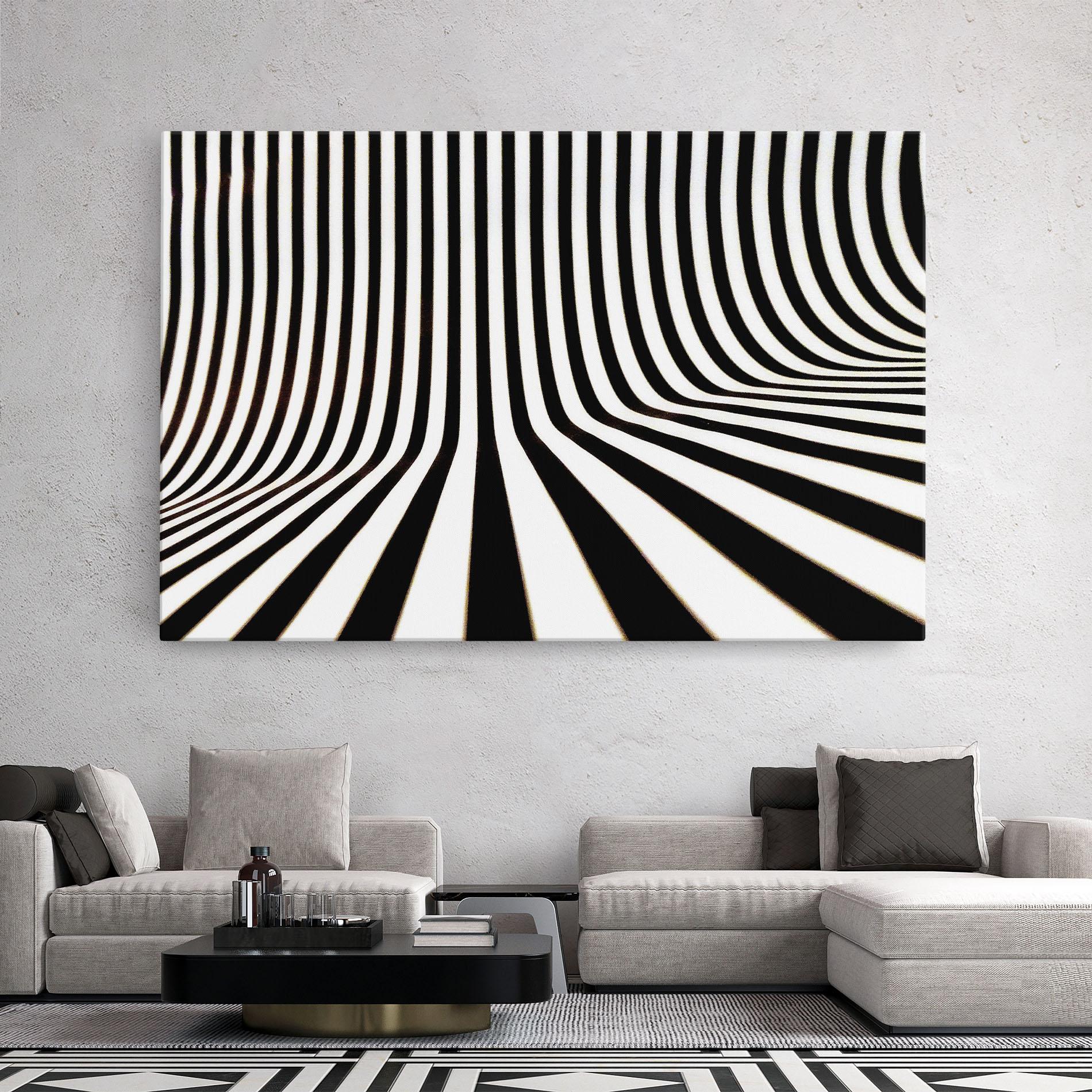 Vászonkép Black And White Illusion mockup 2