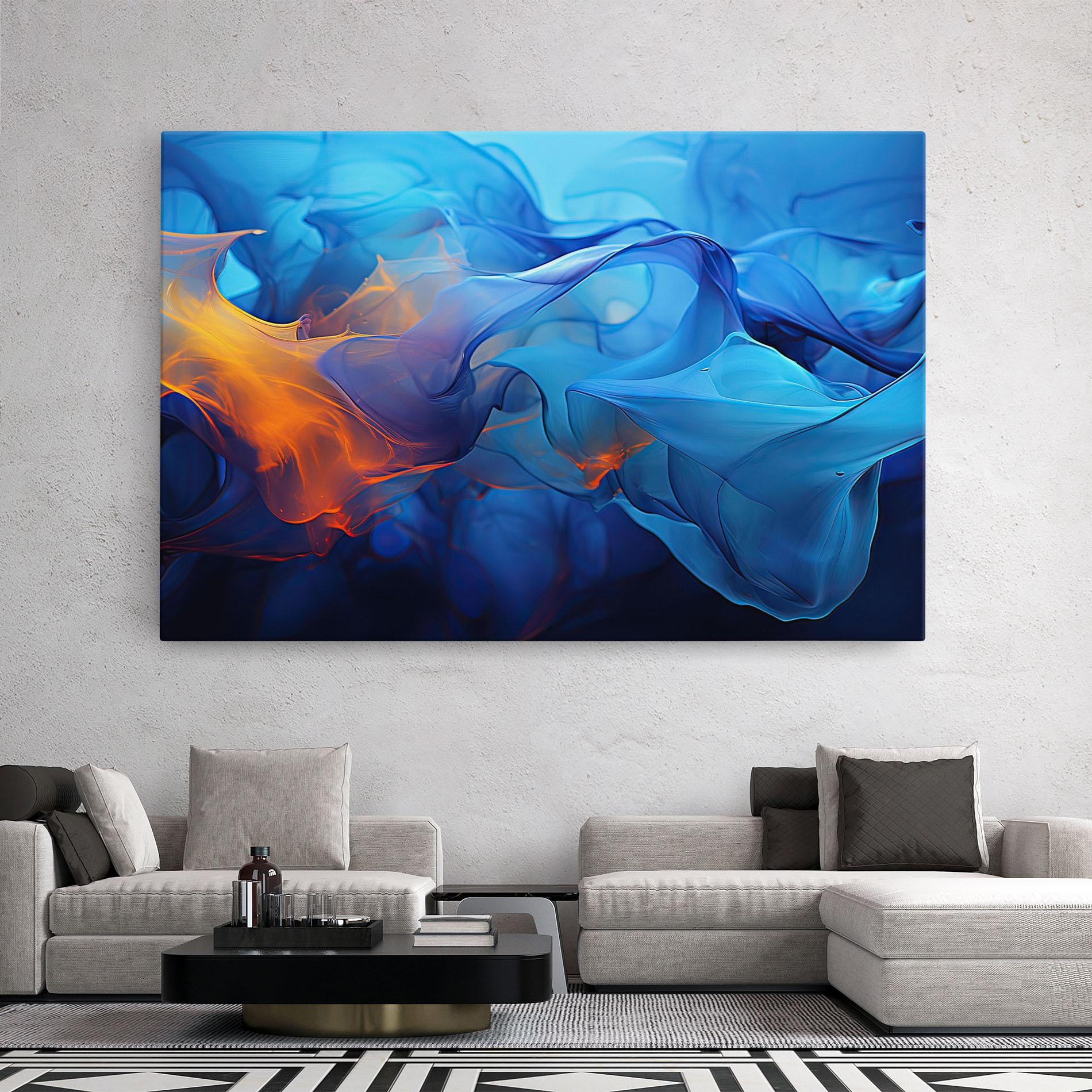 Vászonkép Blue Orange Floating mockup 2