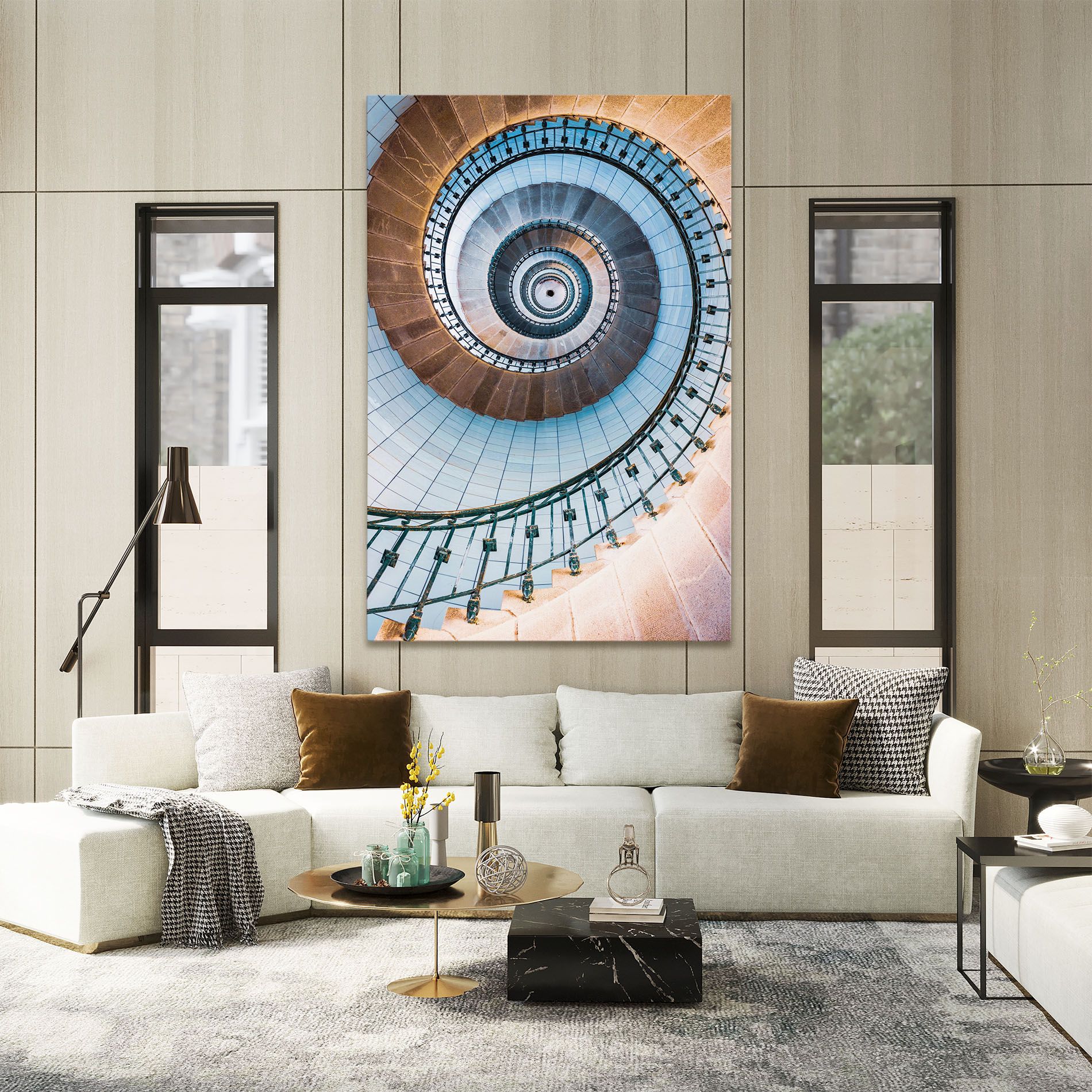 Blue Opaline Stairs mockup 2