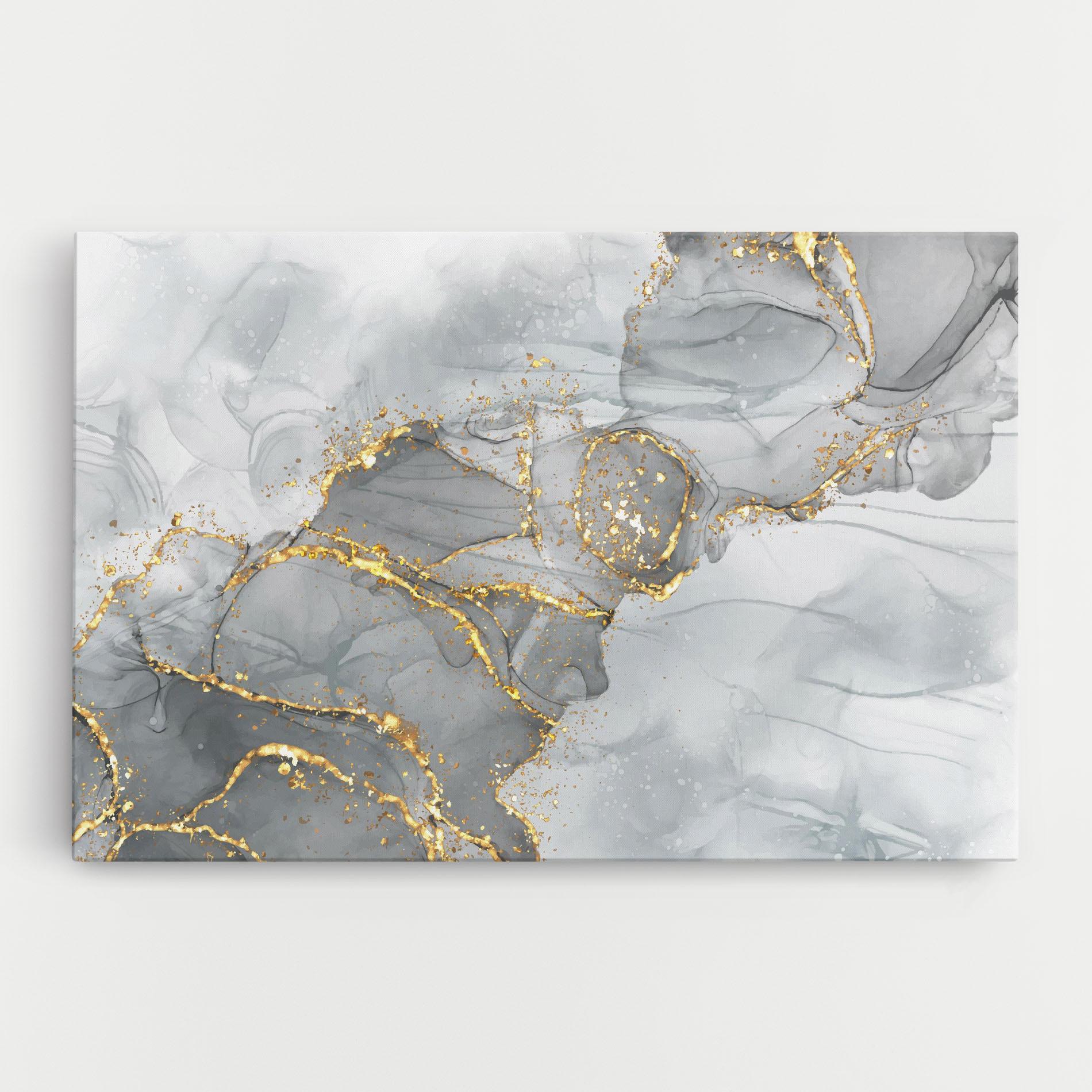 Vászonkép White Ink Marble mockup 0