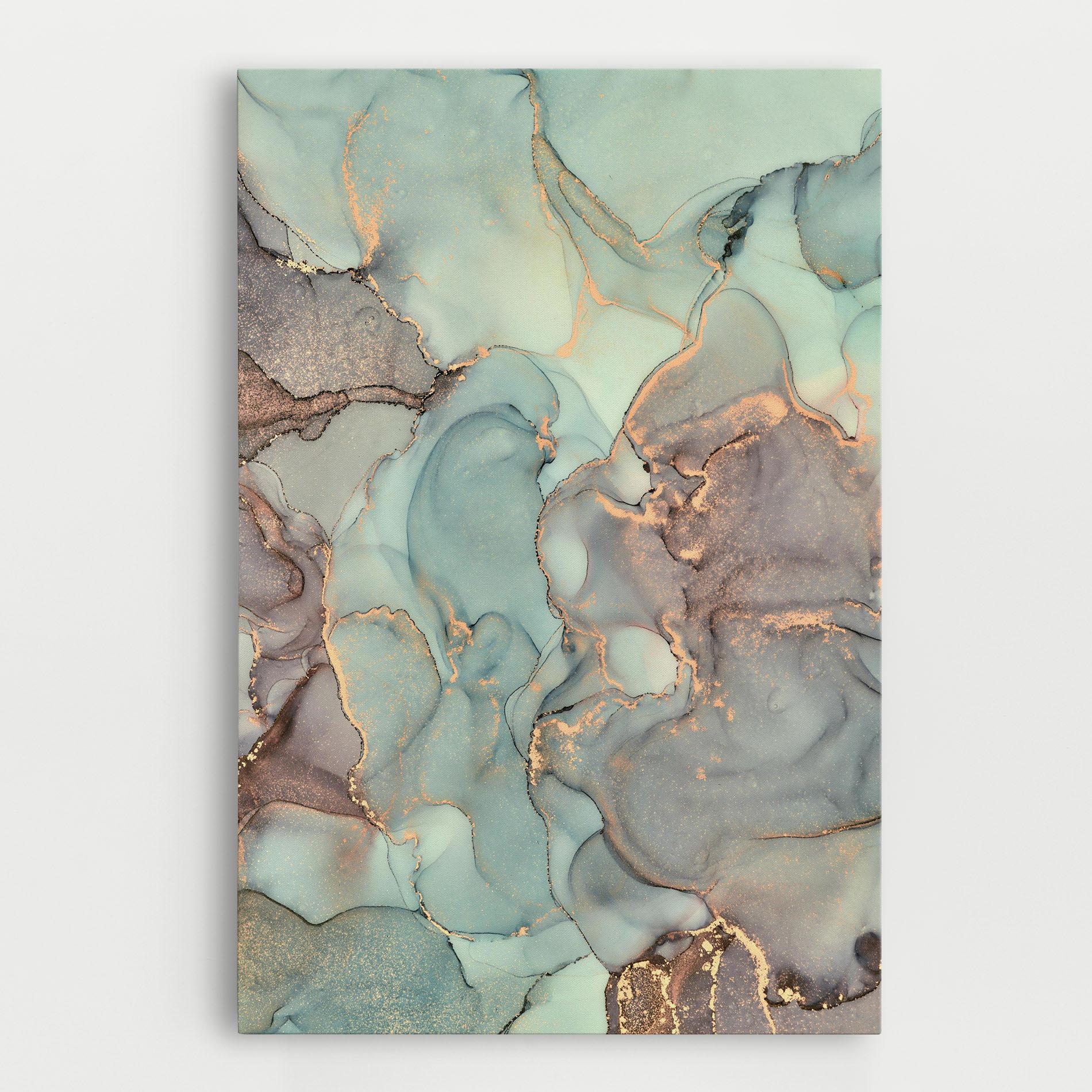 Vászonkép Abstract Turquoise Marble mockup 0