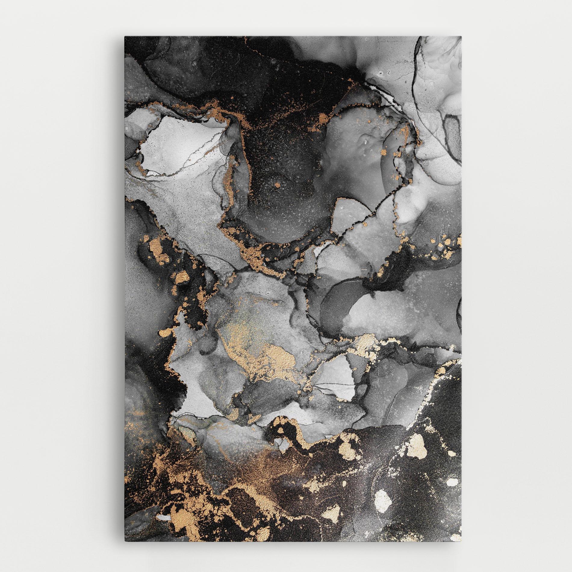 Vászonkép Grey Gold Marble mockup 0