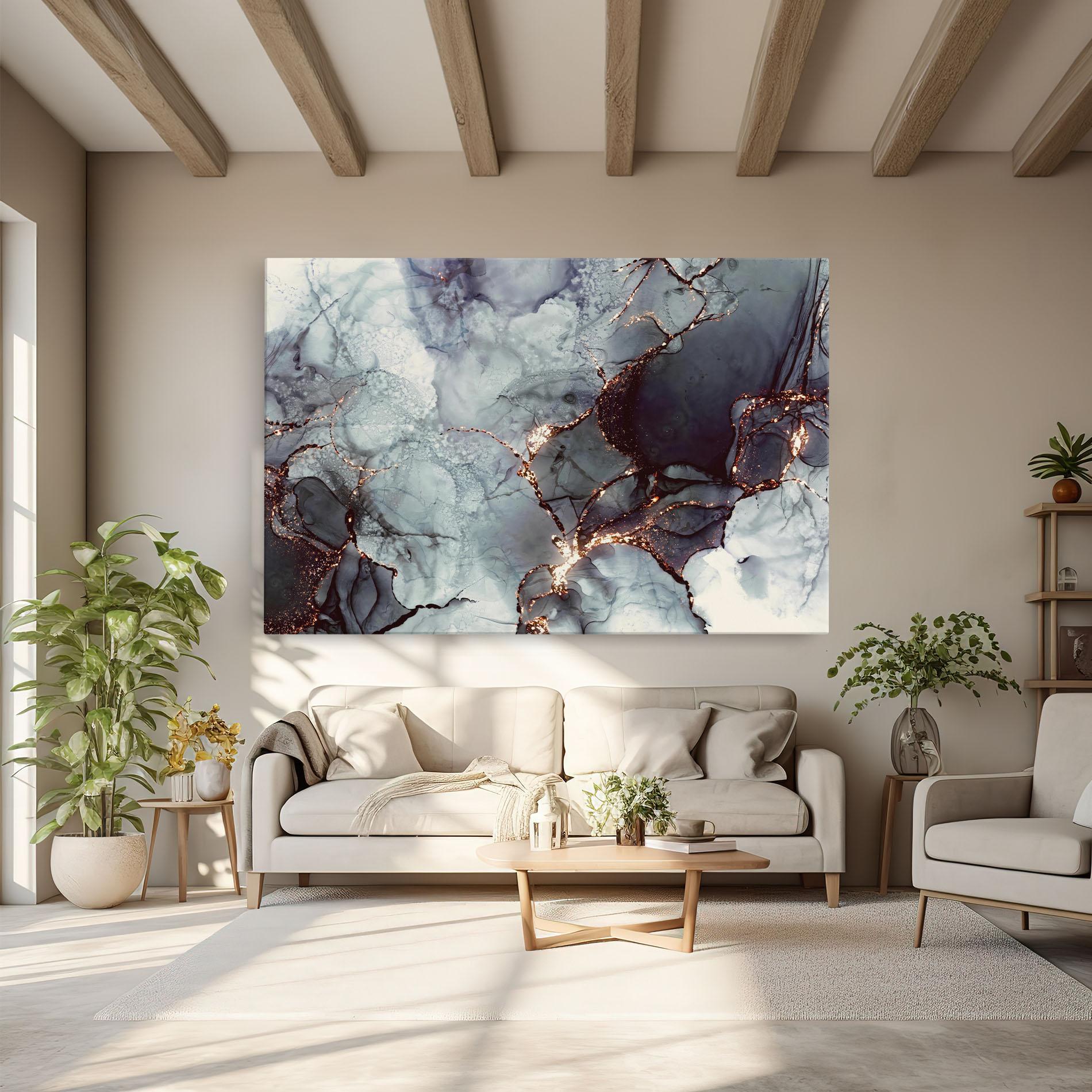 Vászonkép Abstract Gold Path mockup 6