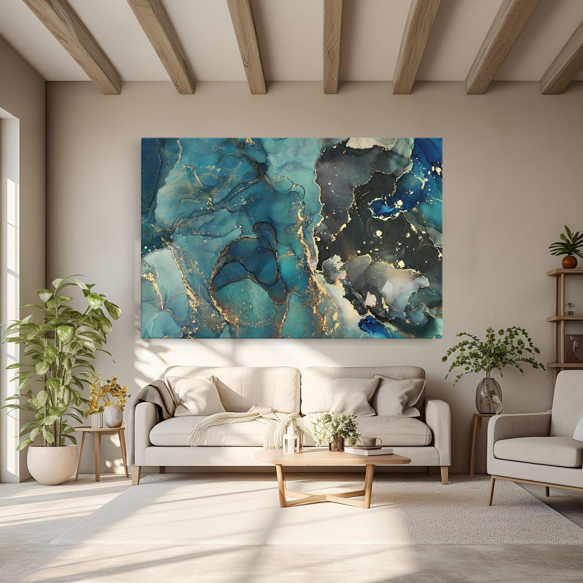 Vászonkép Blue Marble mockup 6