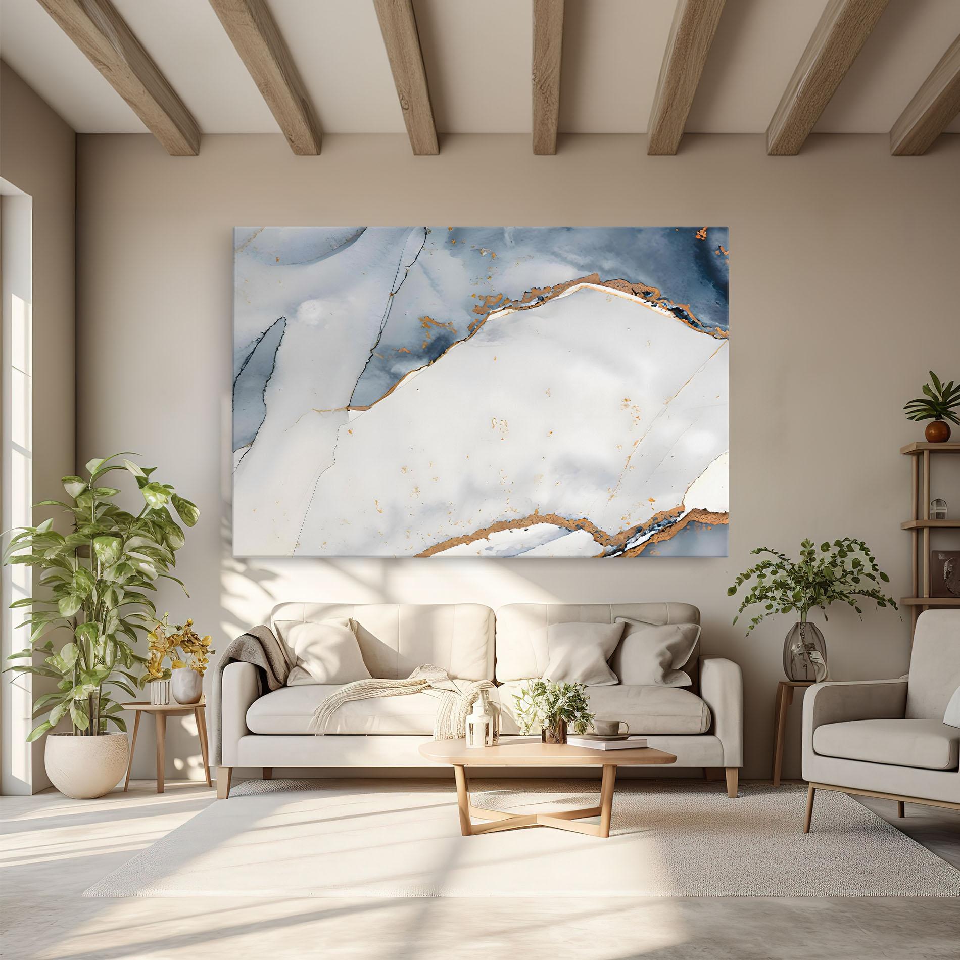 Vászonkép Blue Watercolor mockup 6