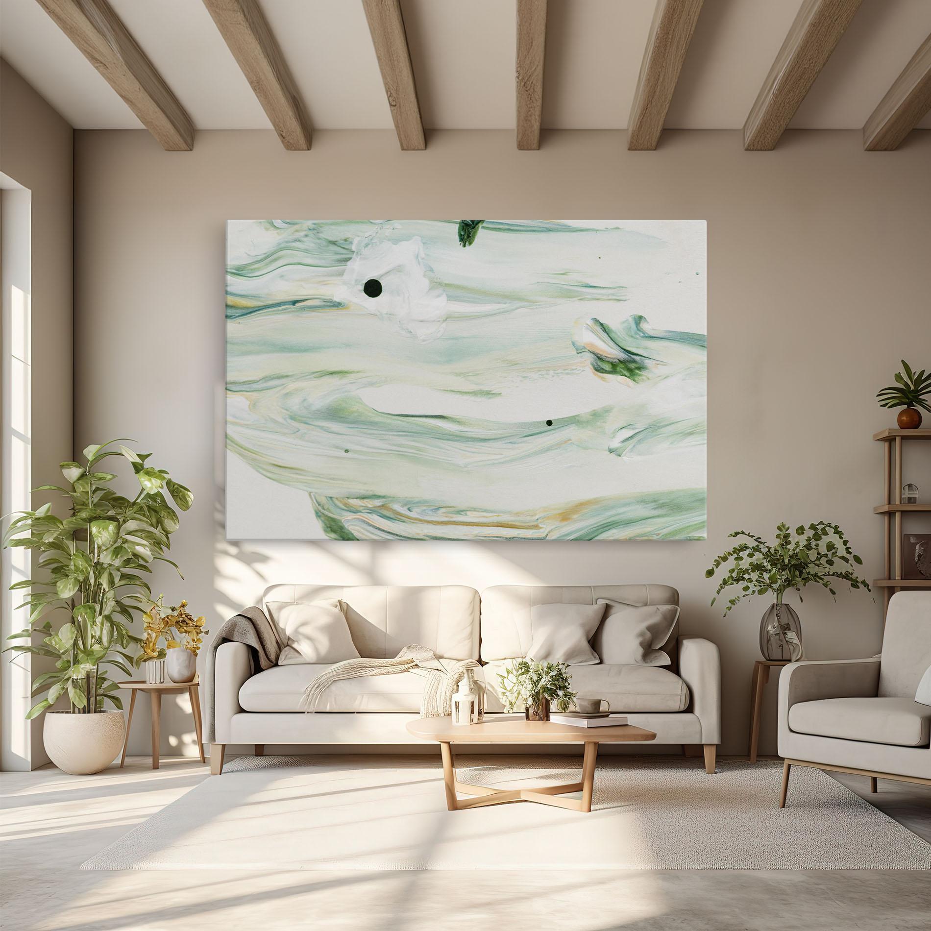 Vászonkép Light Green Painting mockup 6