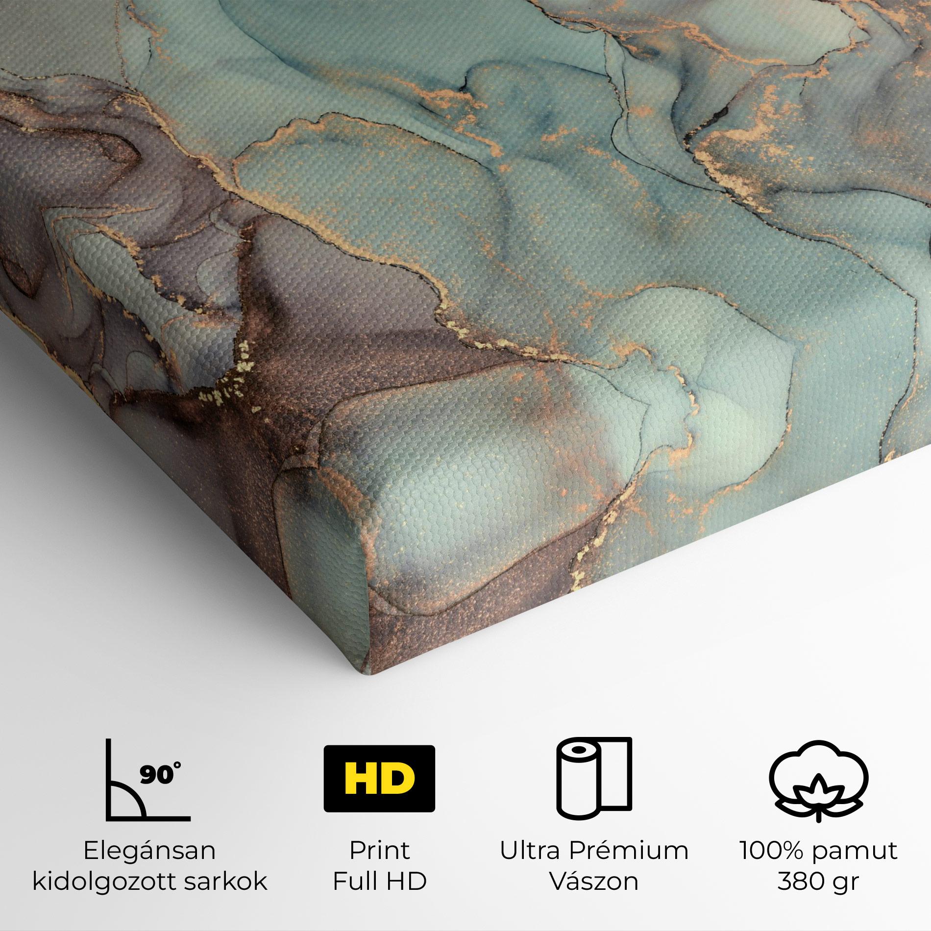 Vászonkép Abstract Turquoise Marble mockup 4