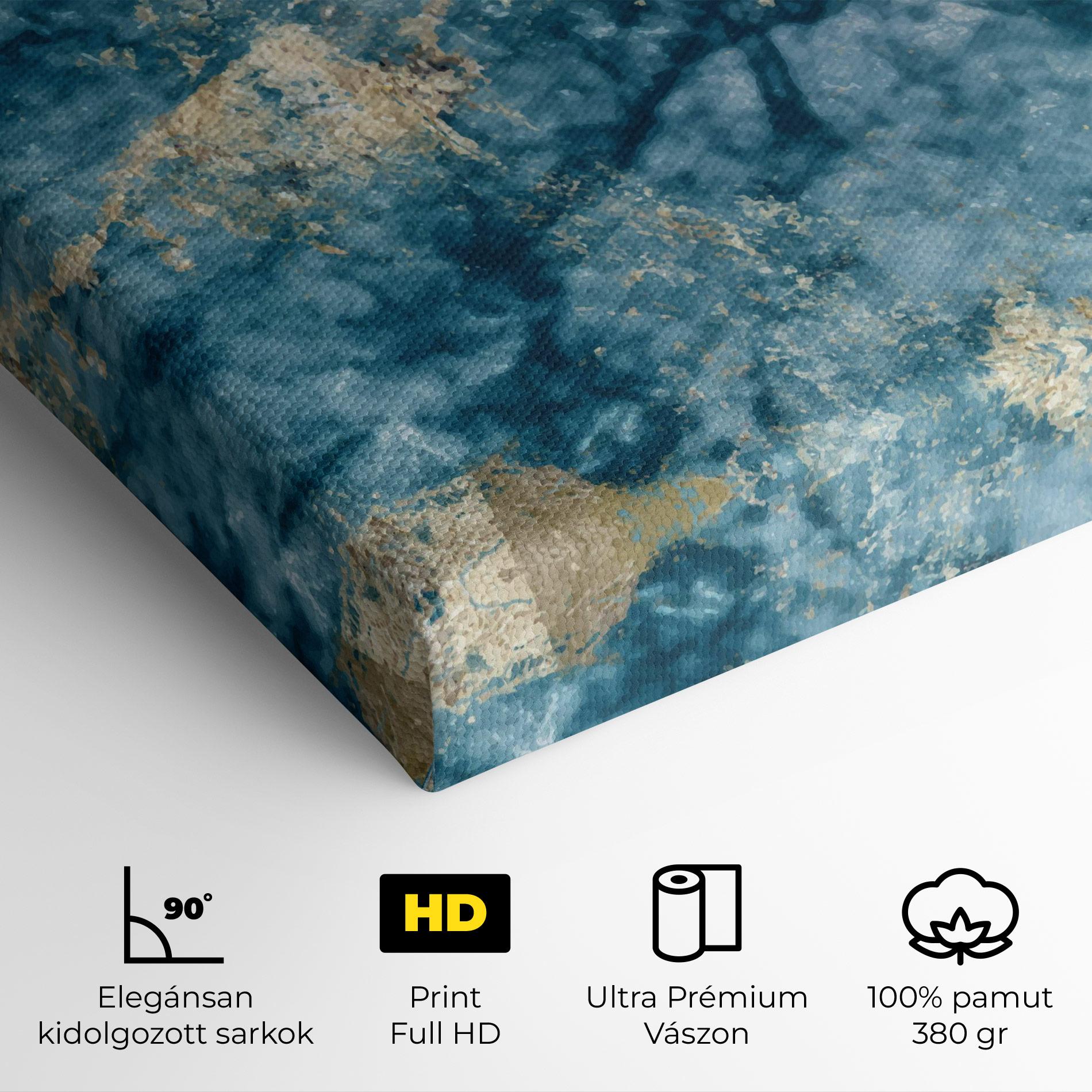 Vászonkép Blue Water Marble mockup 4