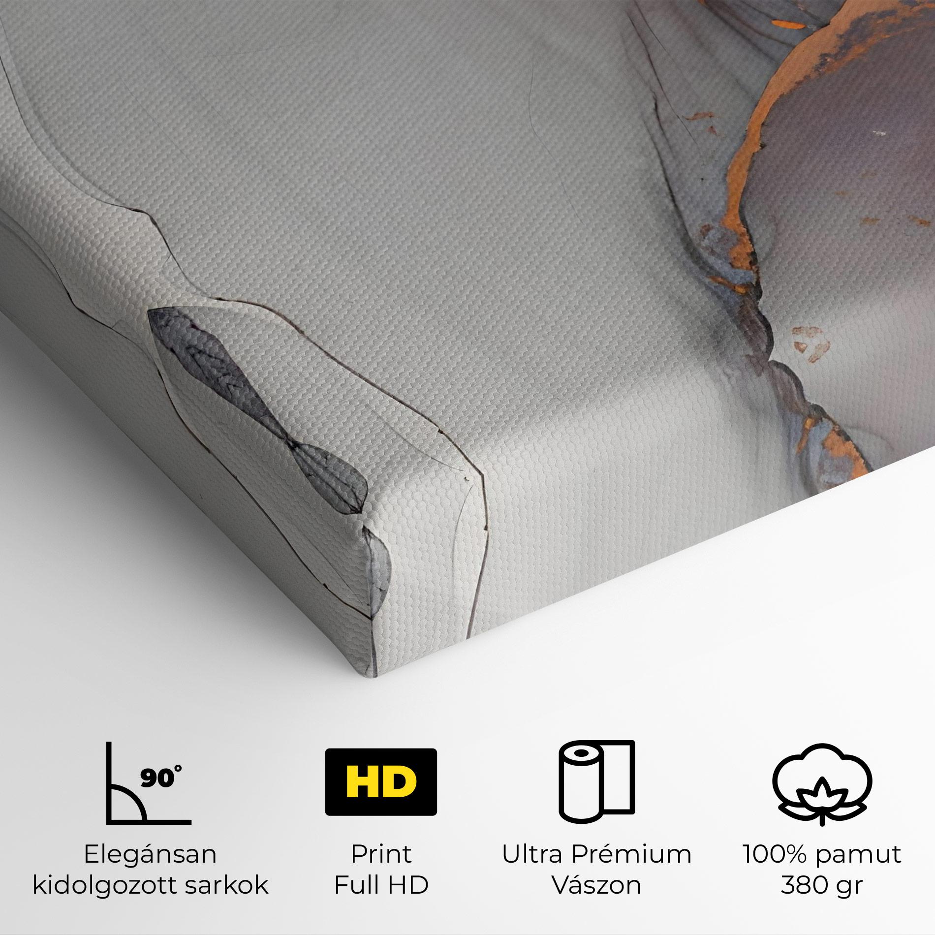 Vászonkép Grey Pink Liquid Marble mockup 4