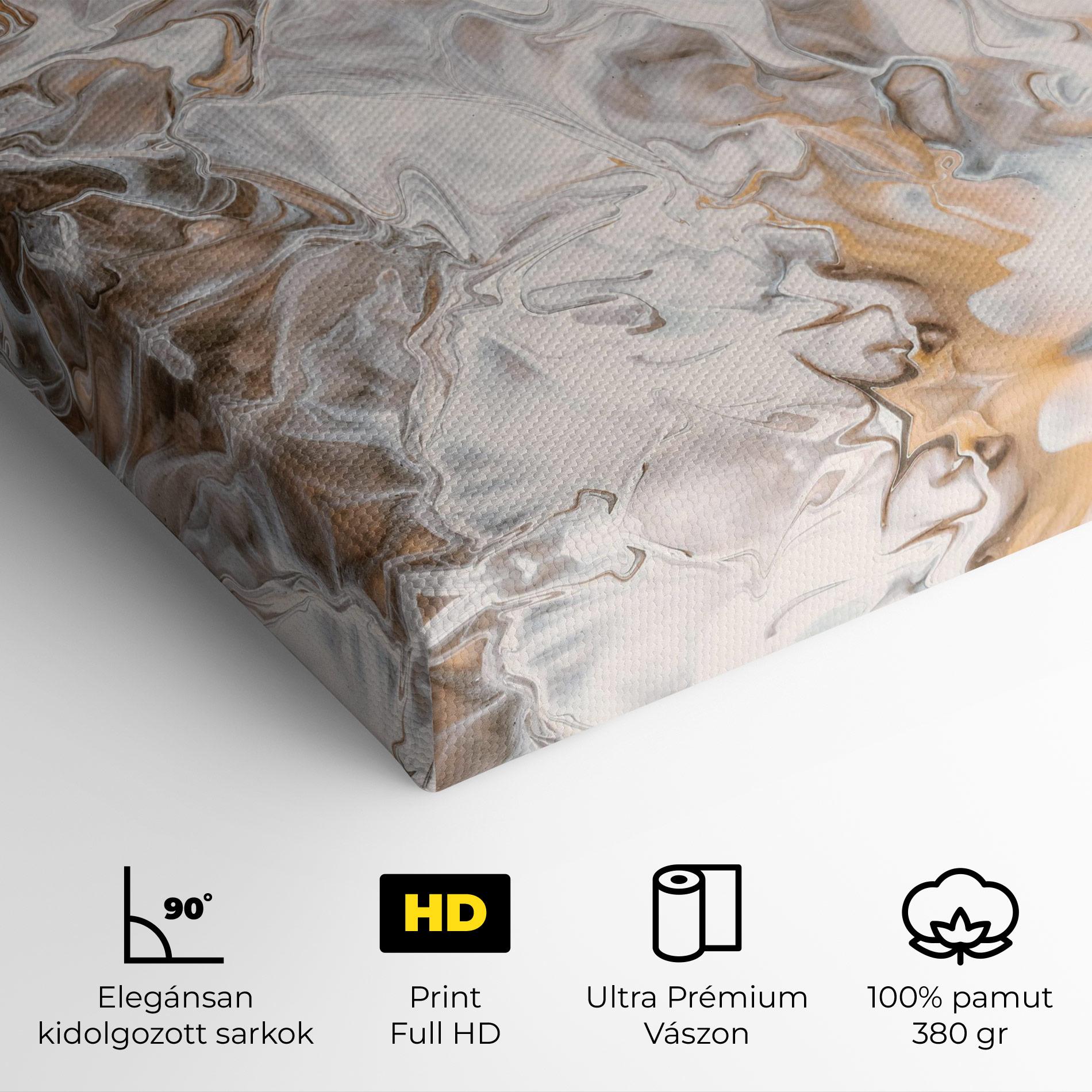 Vászonkép White Gold Abstract mockup 4