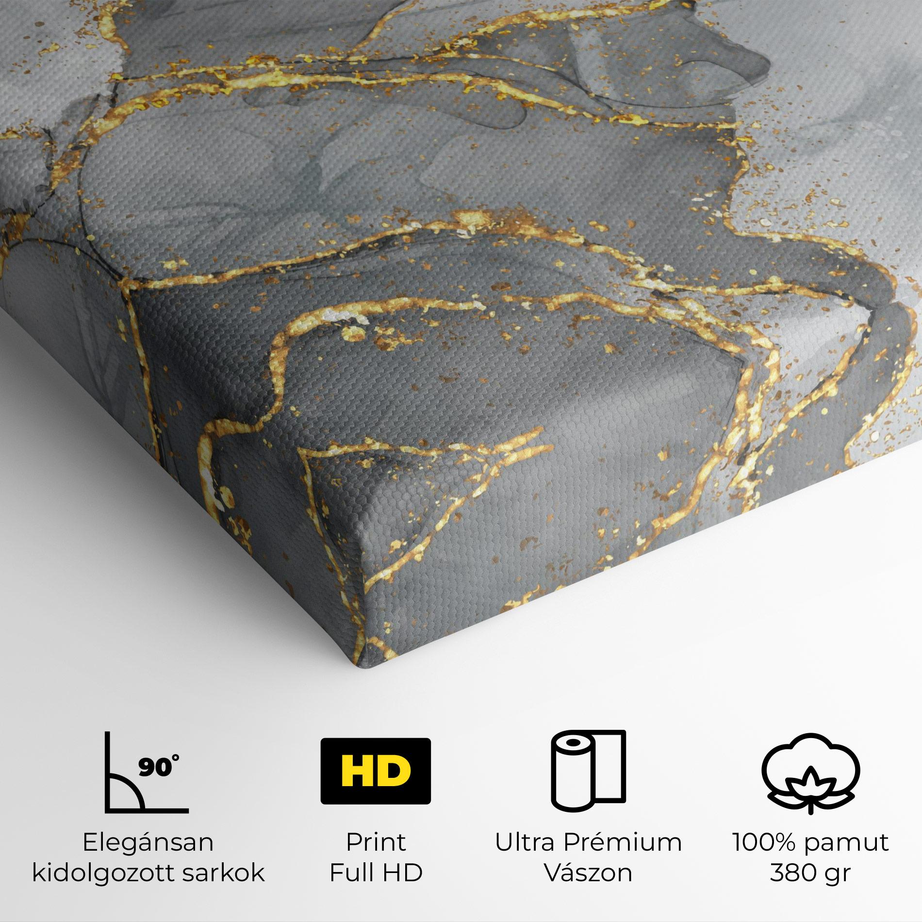 Vászonkép White Ink Marble mockup 4