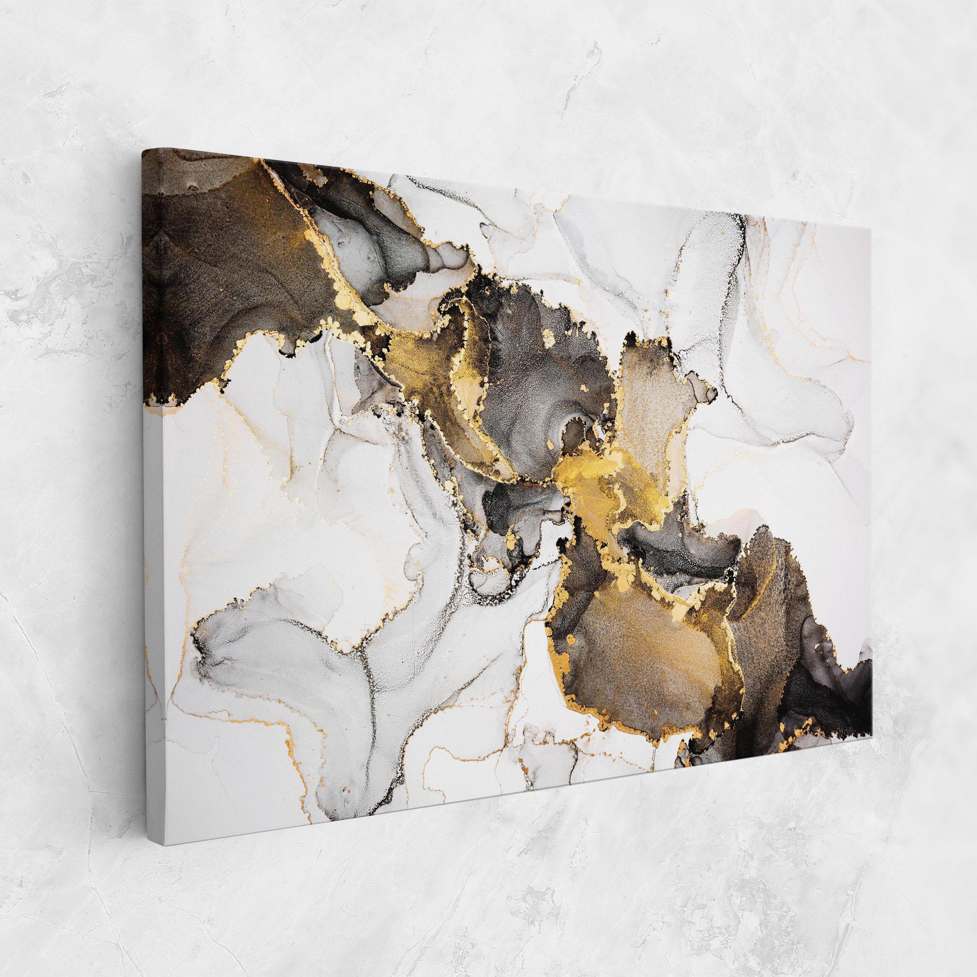 Vászonkép Golden Marble Shades mockup 1