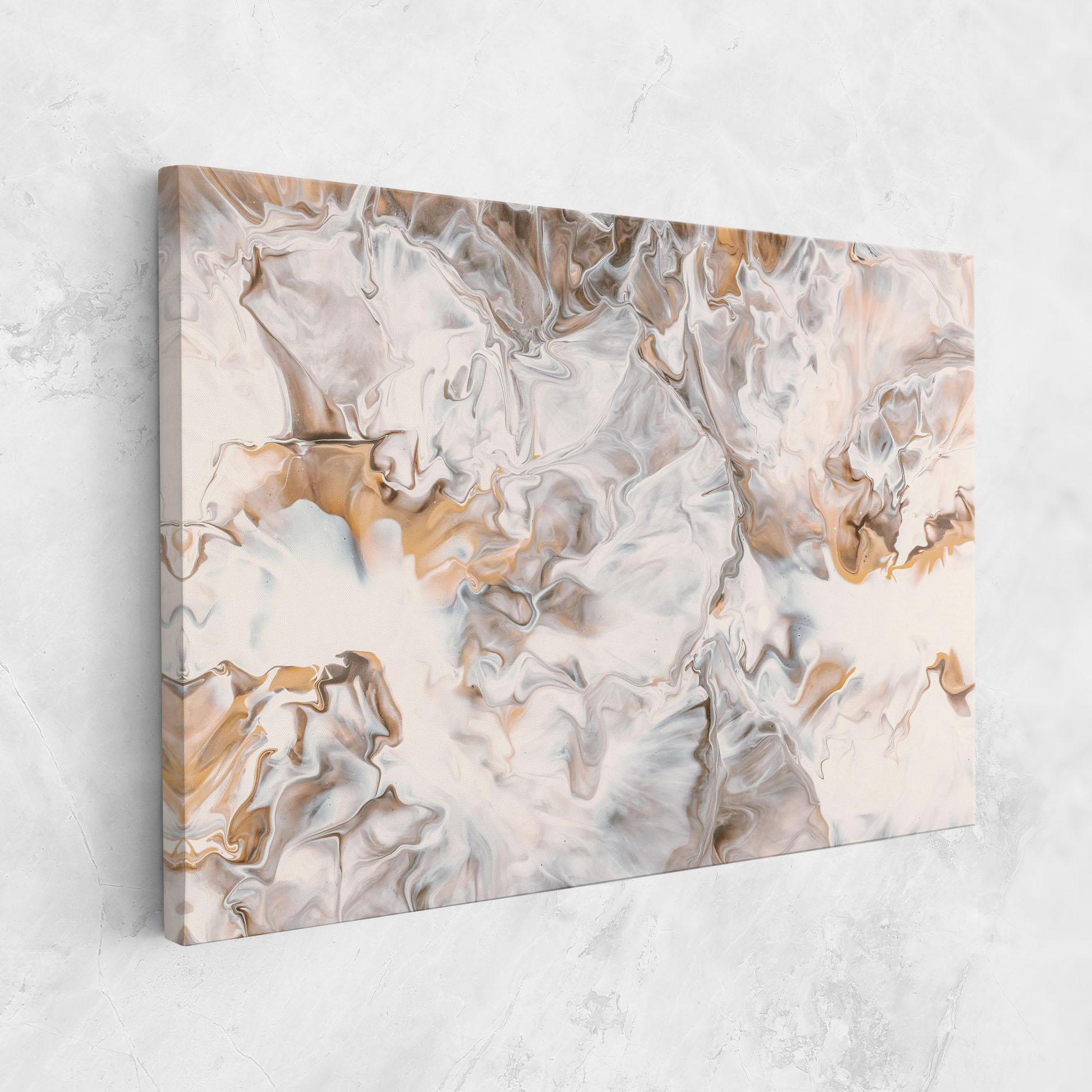 Vászonkép White Gold Abstract mockup 1