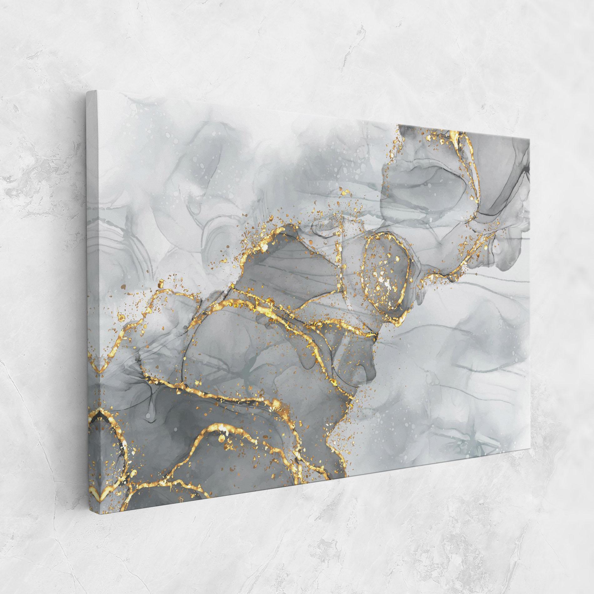 Vászonkép White Ink Marble mockup 1