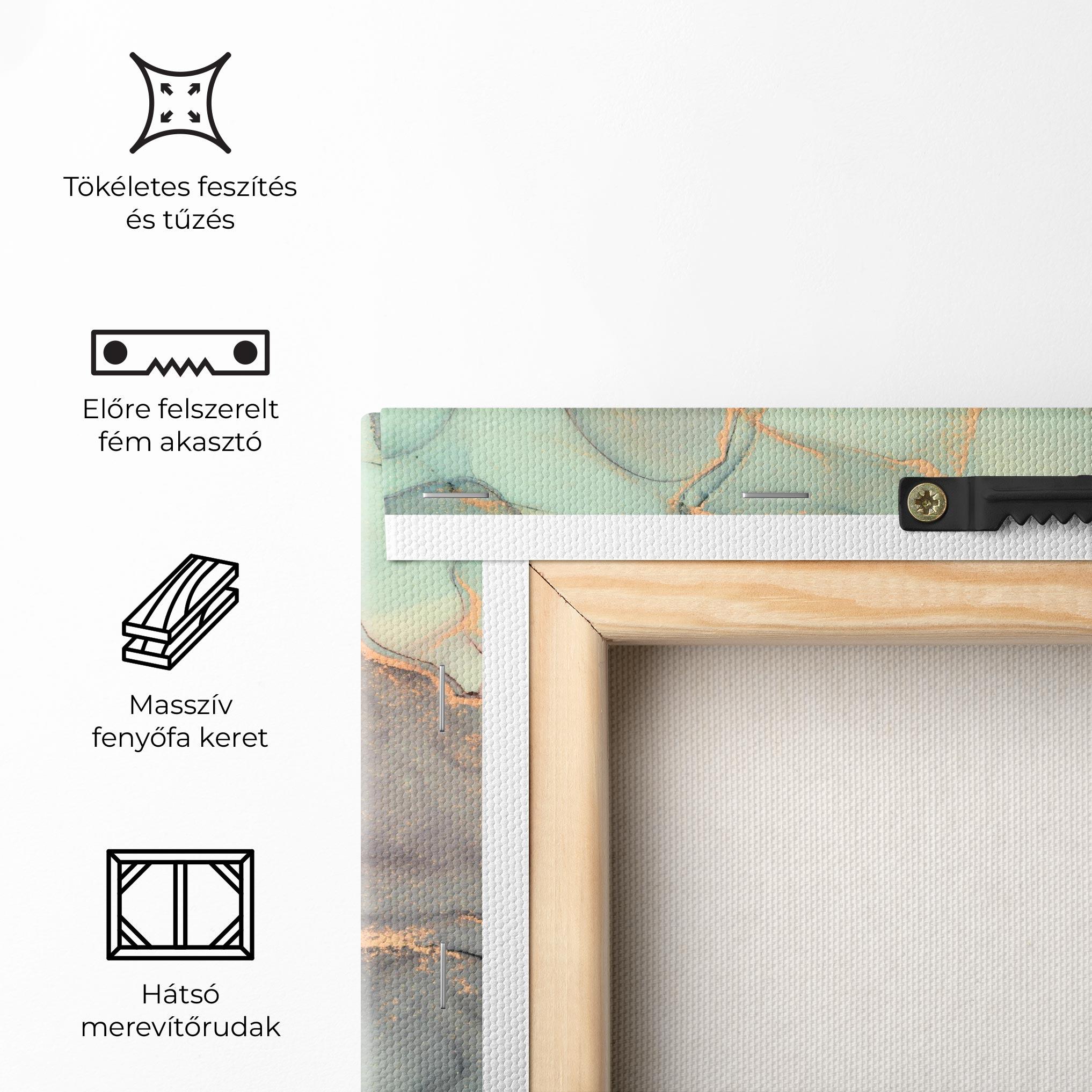 Vászonkép Abstract Turquoise Marble mockup 5