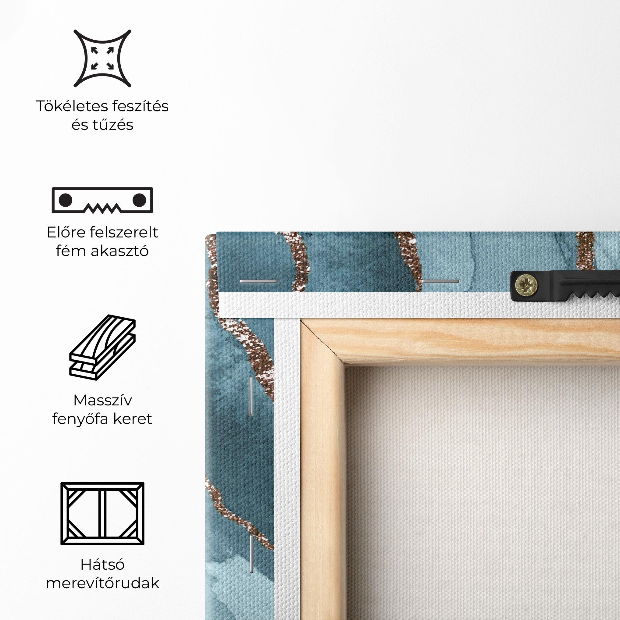 Vászonkép Blue Golden Glitter mockup 5