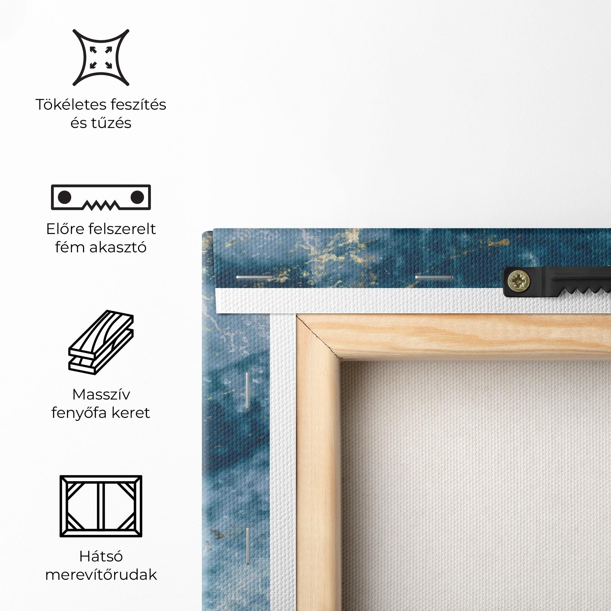 Vászonkép Blue Water Marble mockup 5