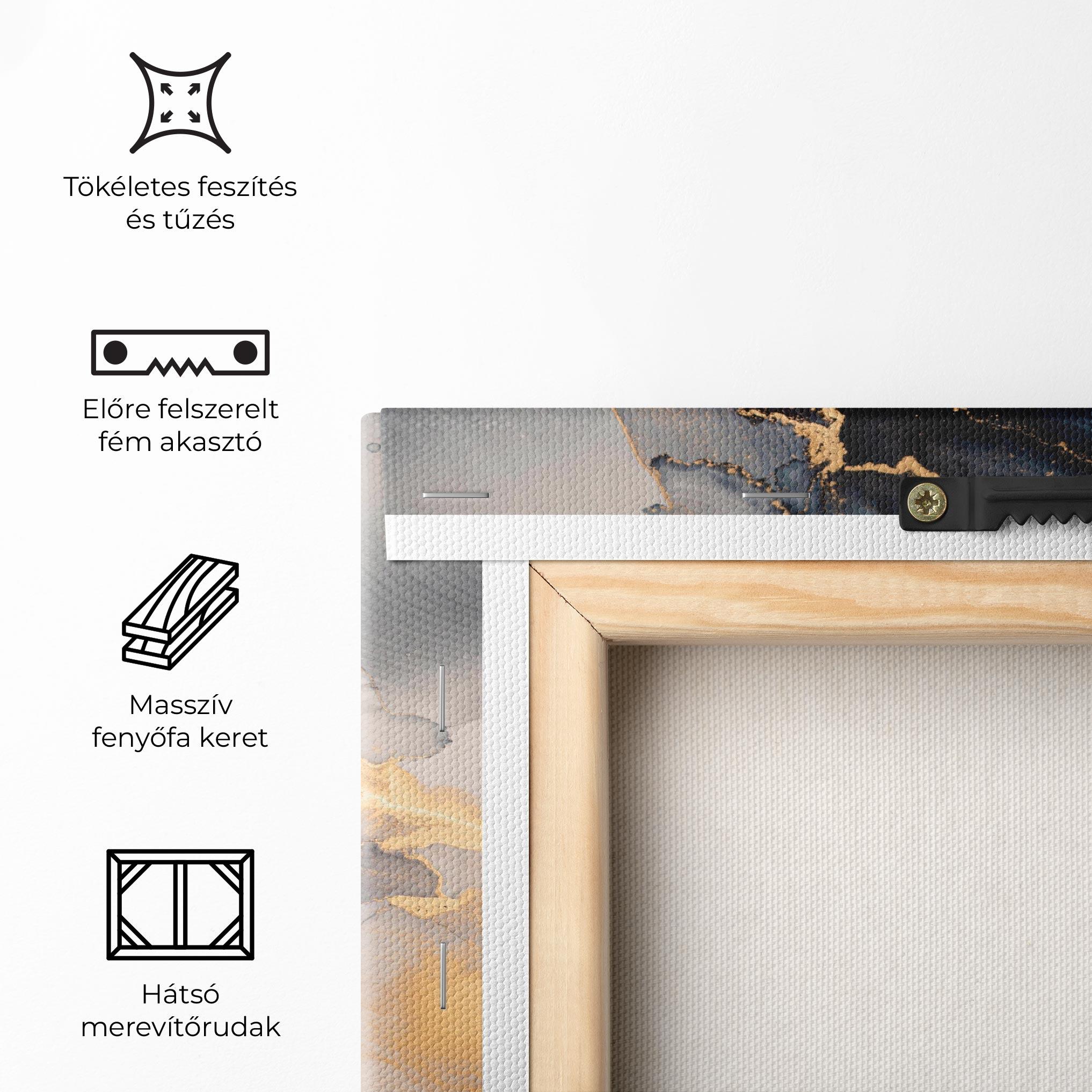 Vászonkép Golden Abstract Marble mockup 5