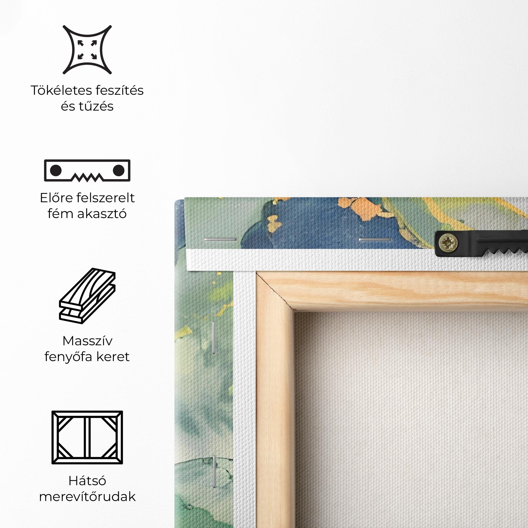 Vászonkép Green Paint Marble mockup 5