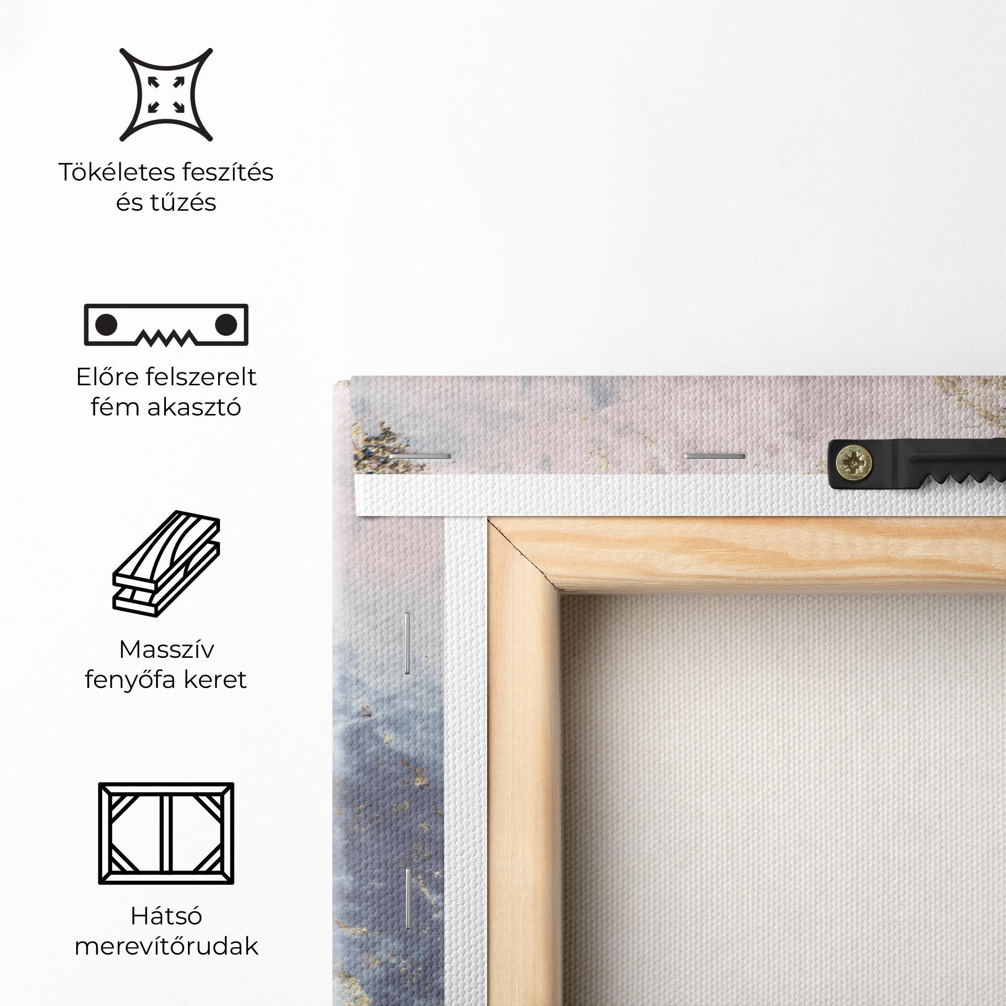 Vászonkép Pink Blue Marble mockup 5