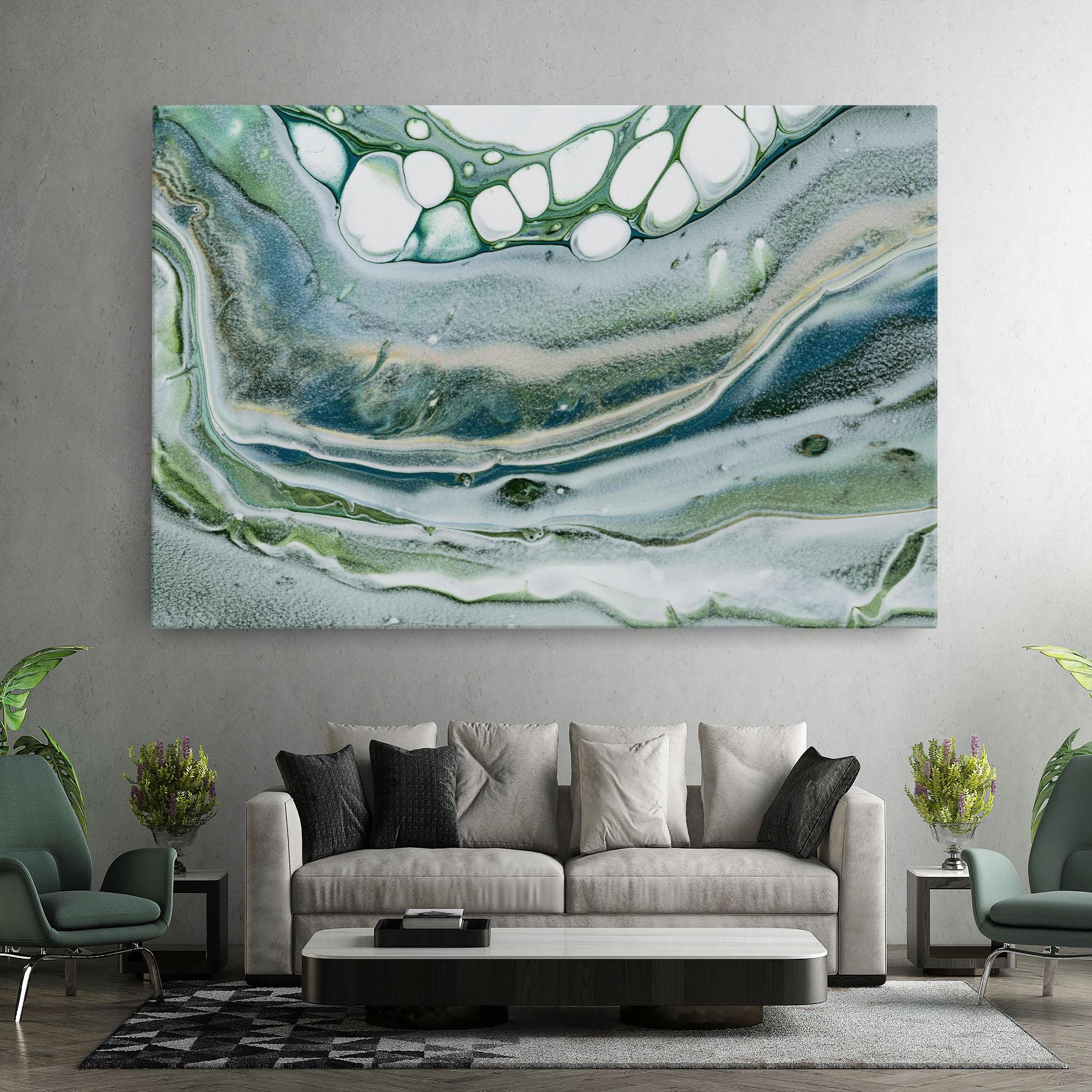 Vászonkép Dark Green Liquid mockup 7