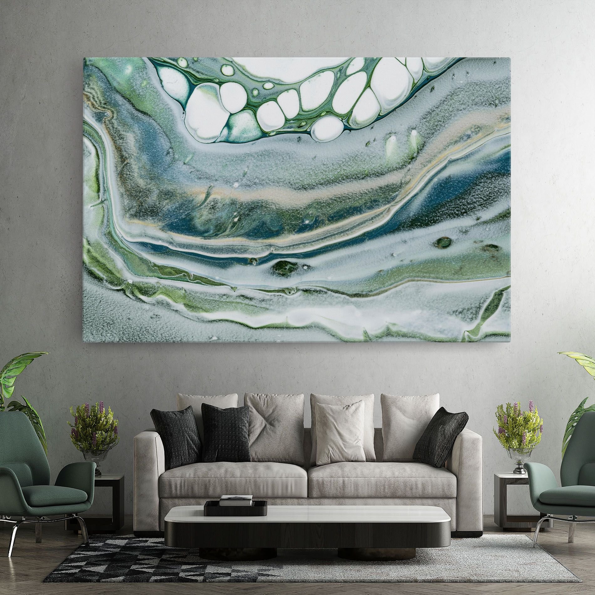 Dark Green Liquid mockup 7