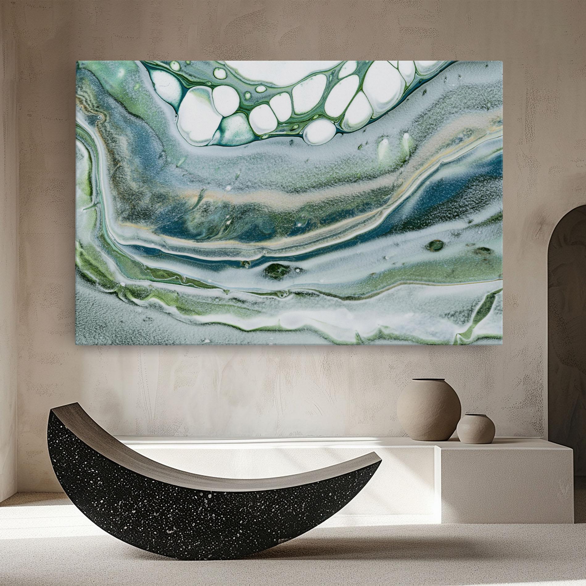 Vászonkép Dark Green Liquid mockup 8