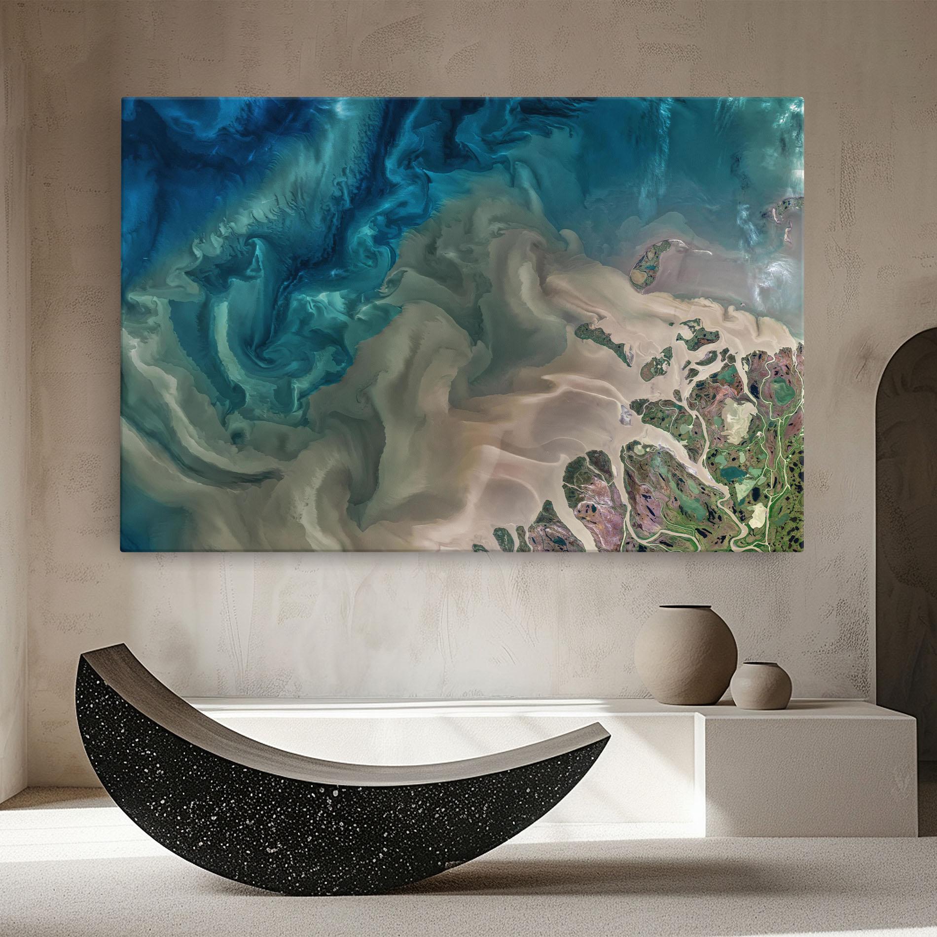 Vászonkép Ocean Blue Marble mockup 8