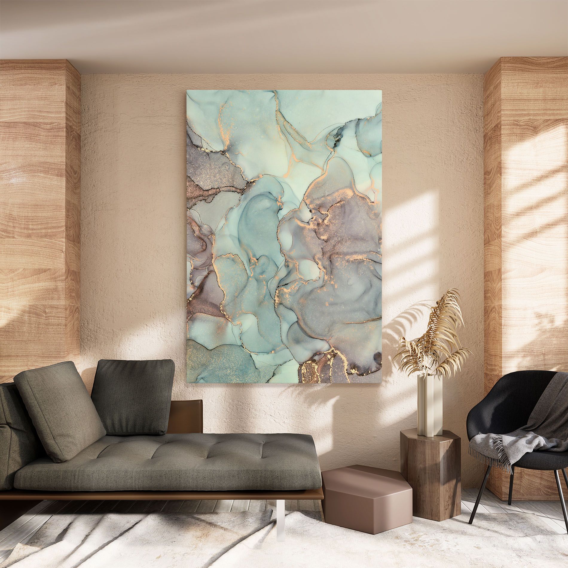 Abstract Turquoise Marble mockup 8