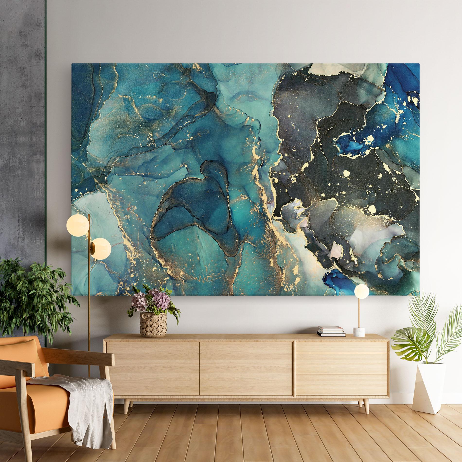 Vászonkép Blue Marble mockup 9