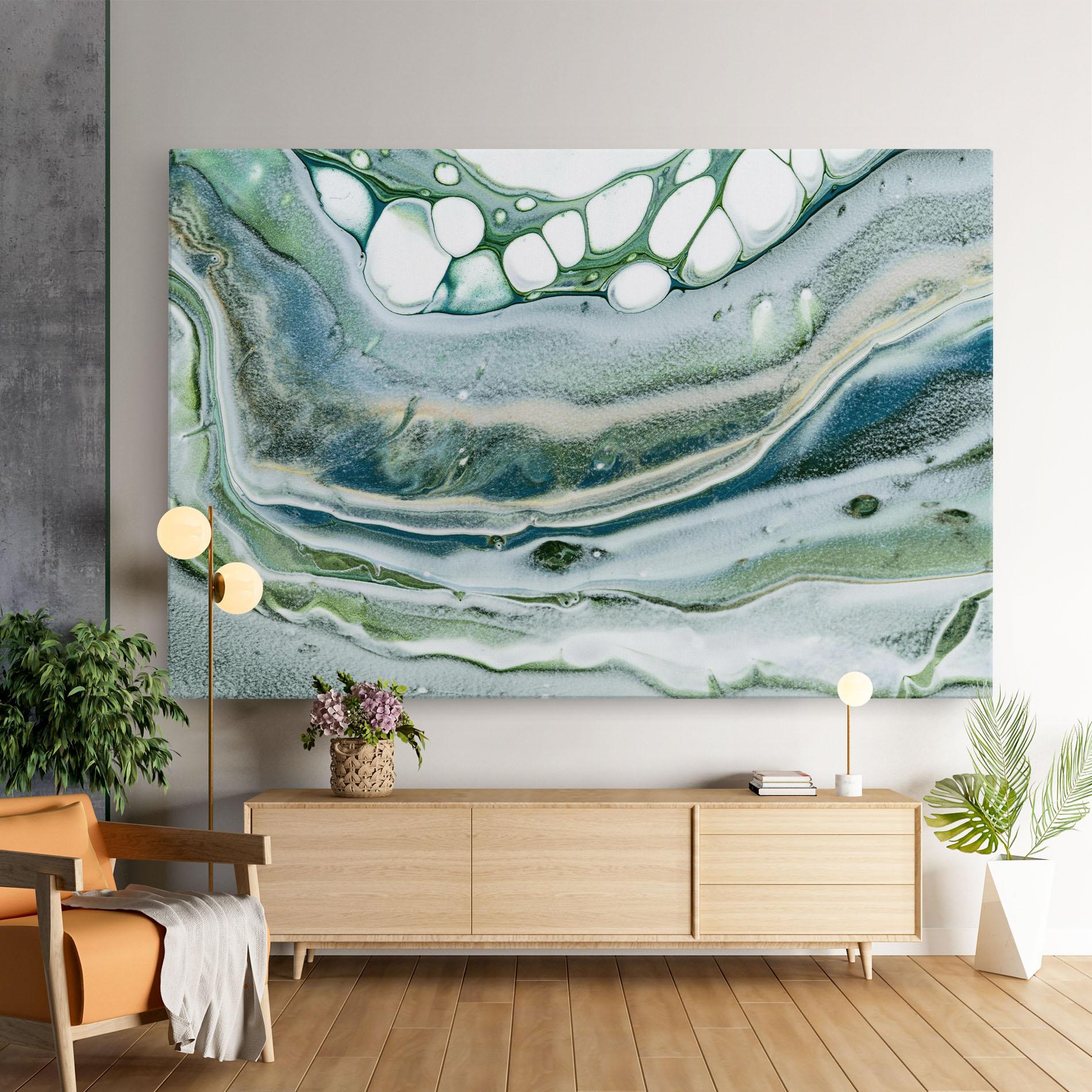 Vászonkép Dark Green Liquid mockup 9