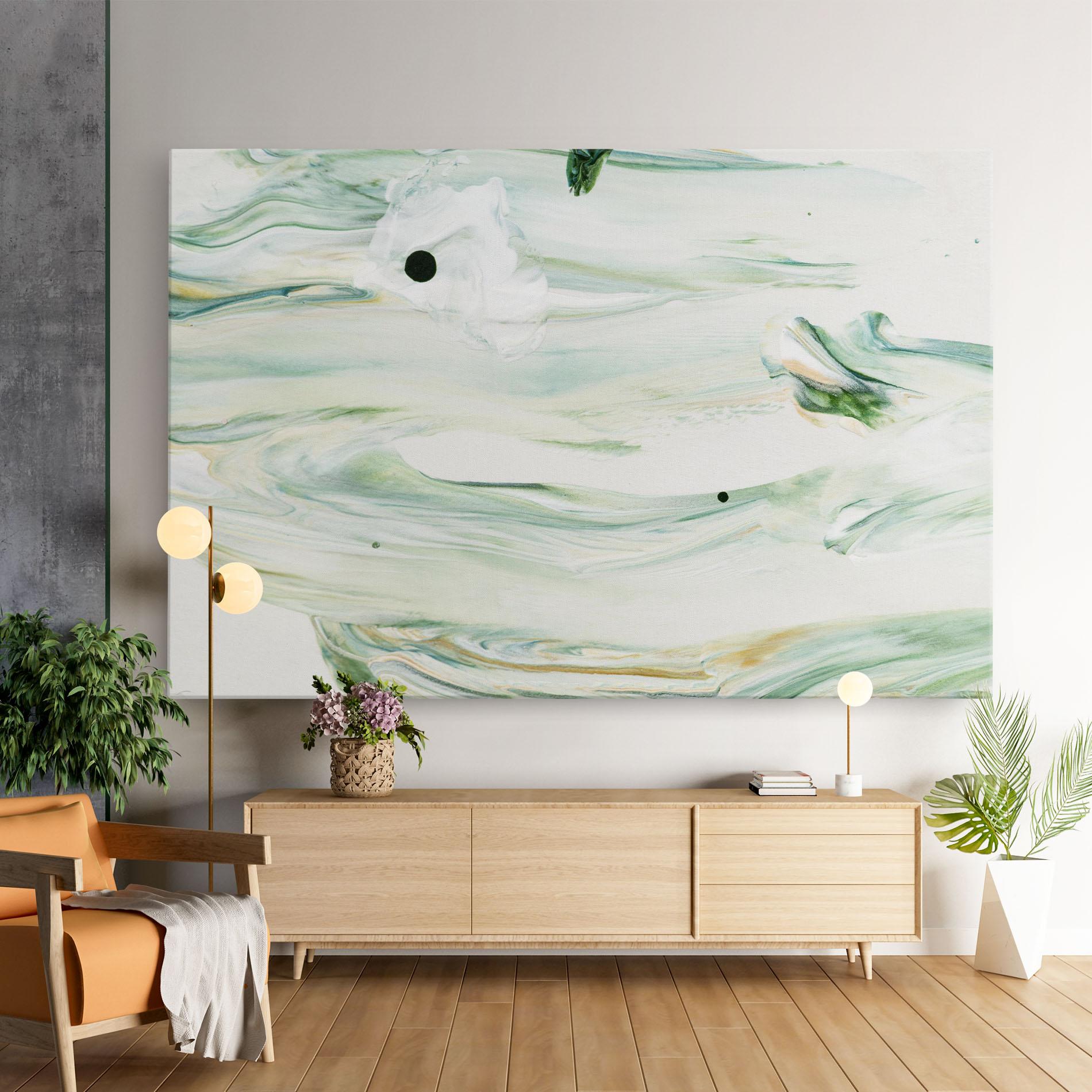 Vászonkép Light Green Painting mockup 9
