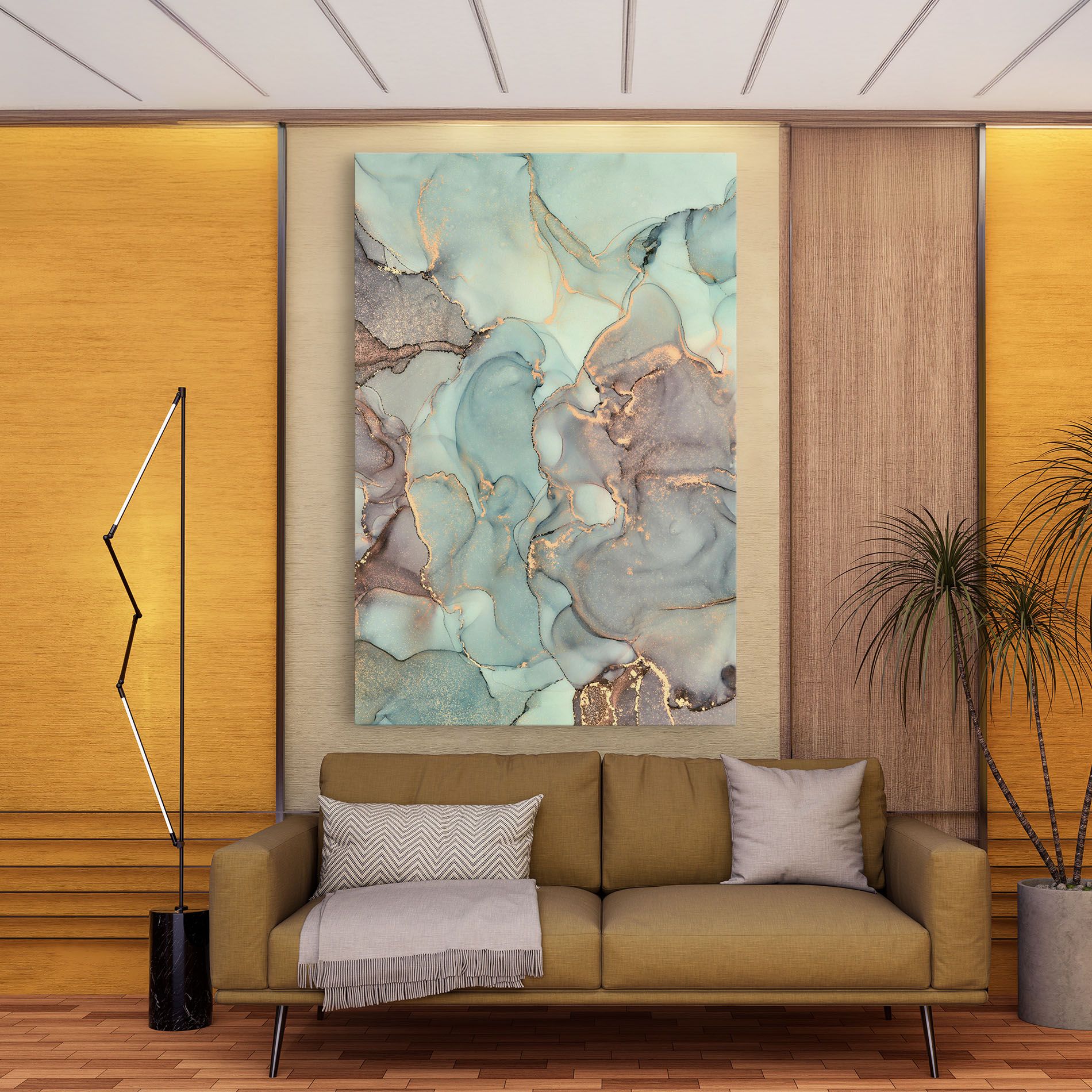 Abstract Turquoise Marble mockup 9