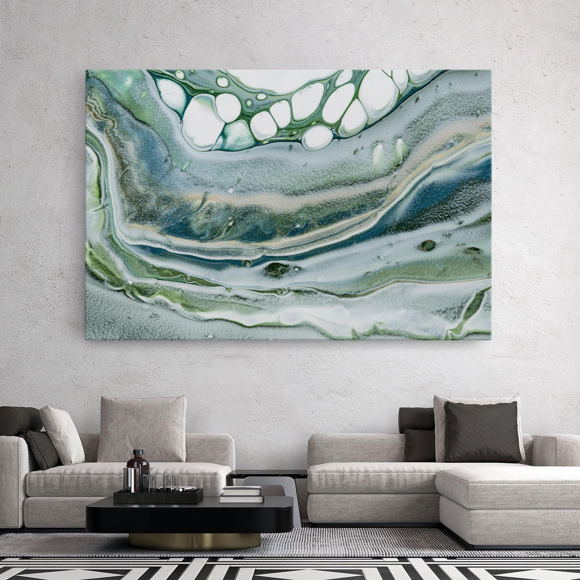 Vászonkép Dark Green Liquid mockup 2