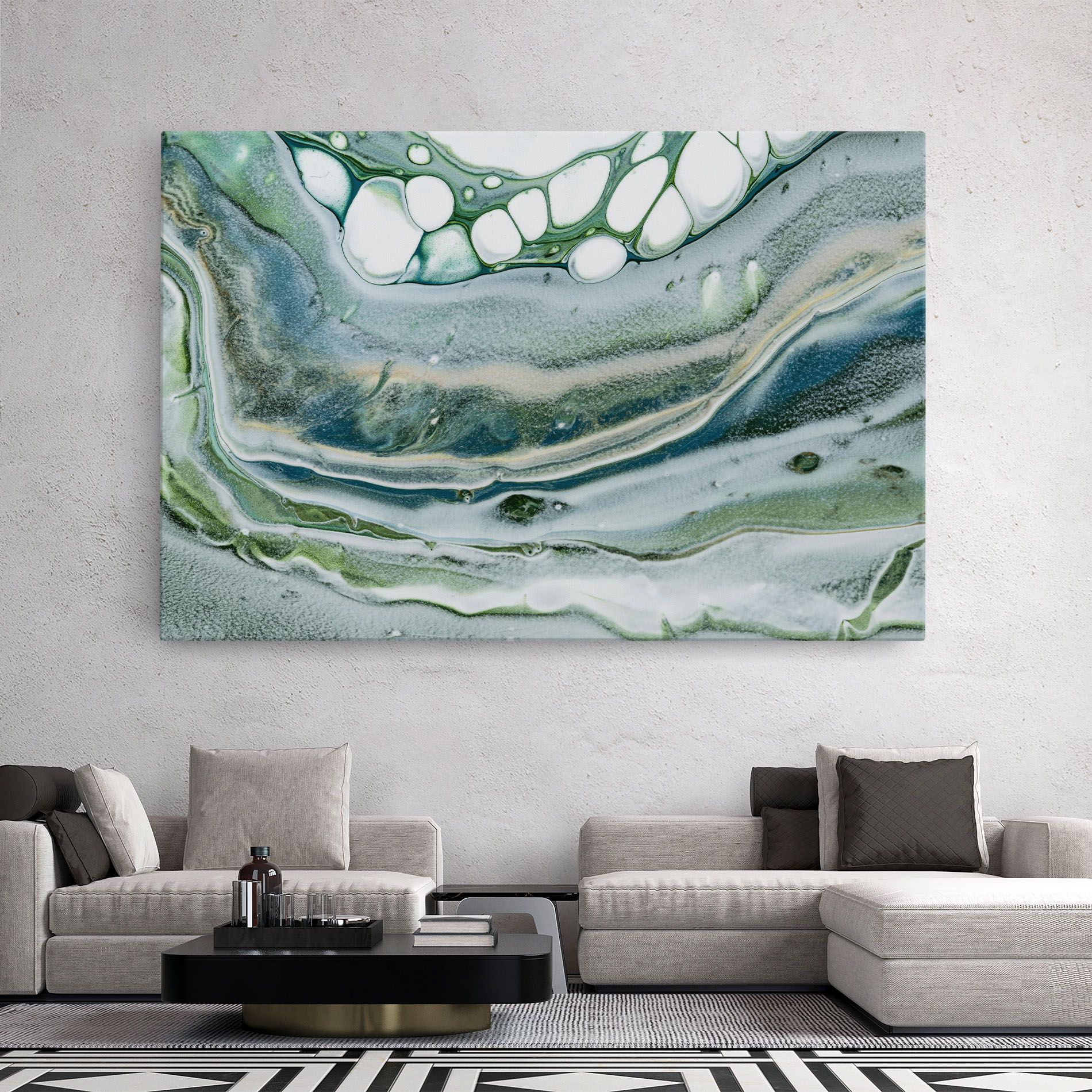 Dark Green Liquid mockup 2