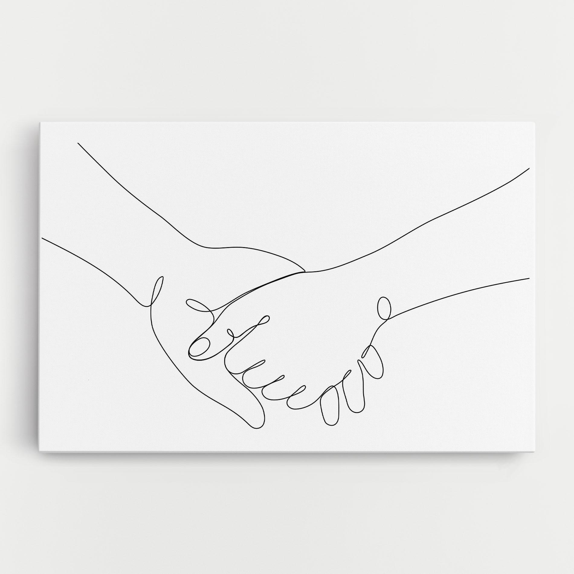 Vászonkép Minimalistic Hands mockup 0
