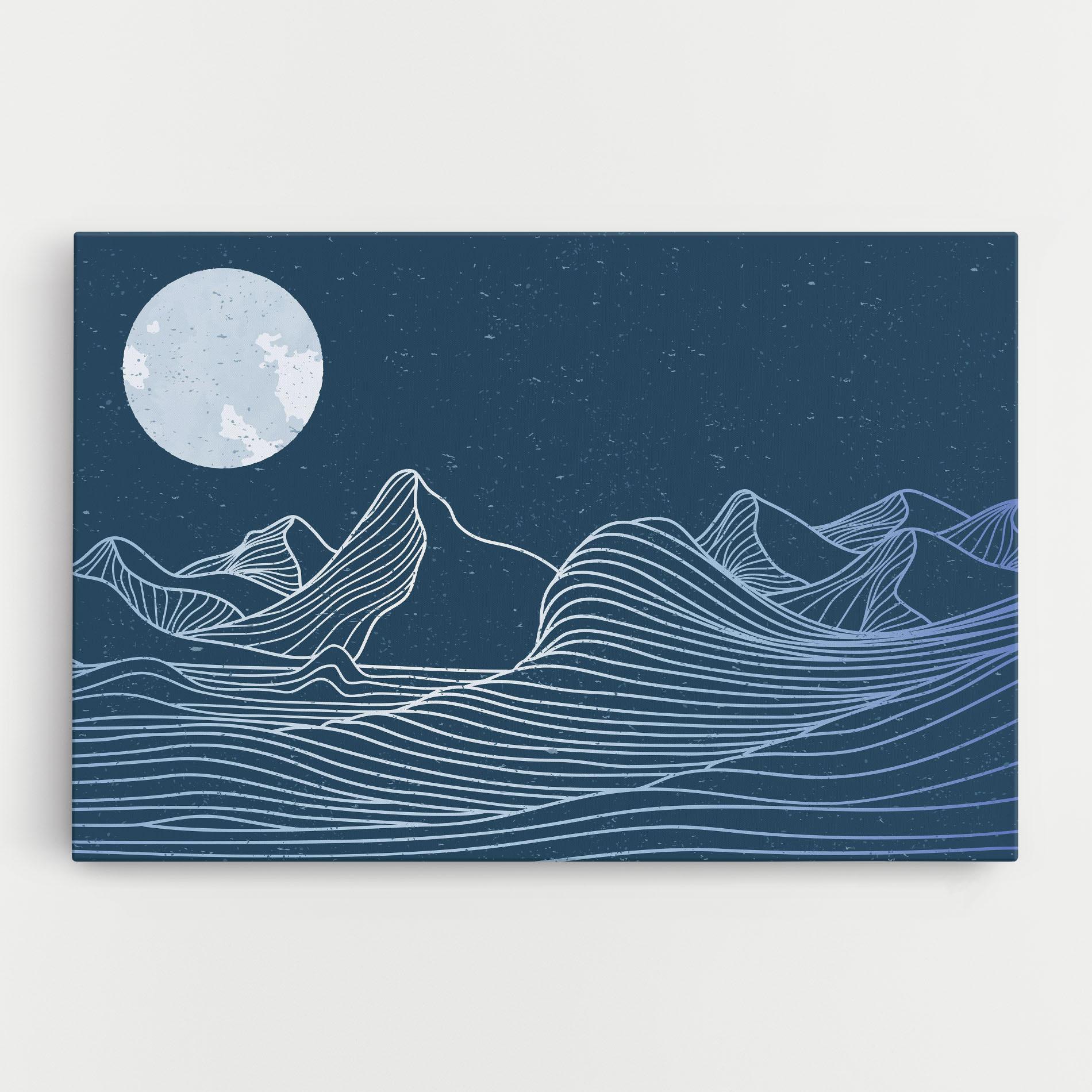 Vászonkép Ocean Blue Wave mockup 0