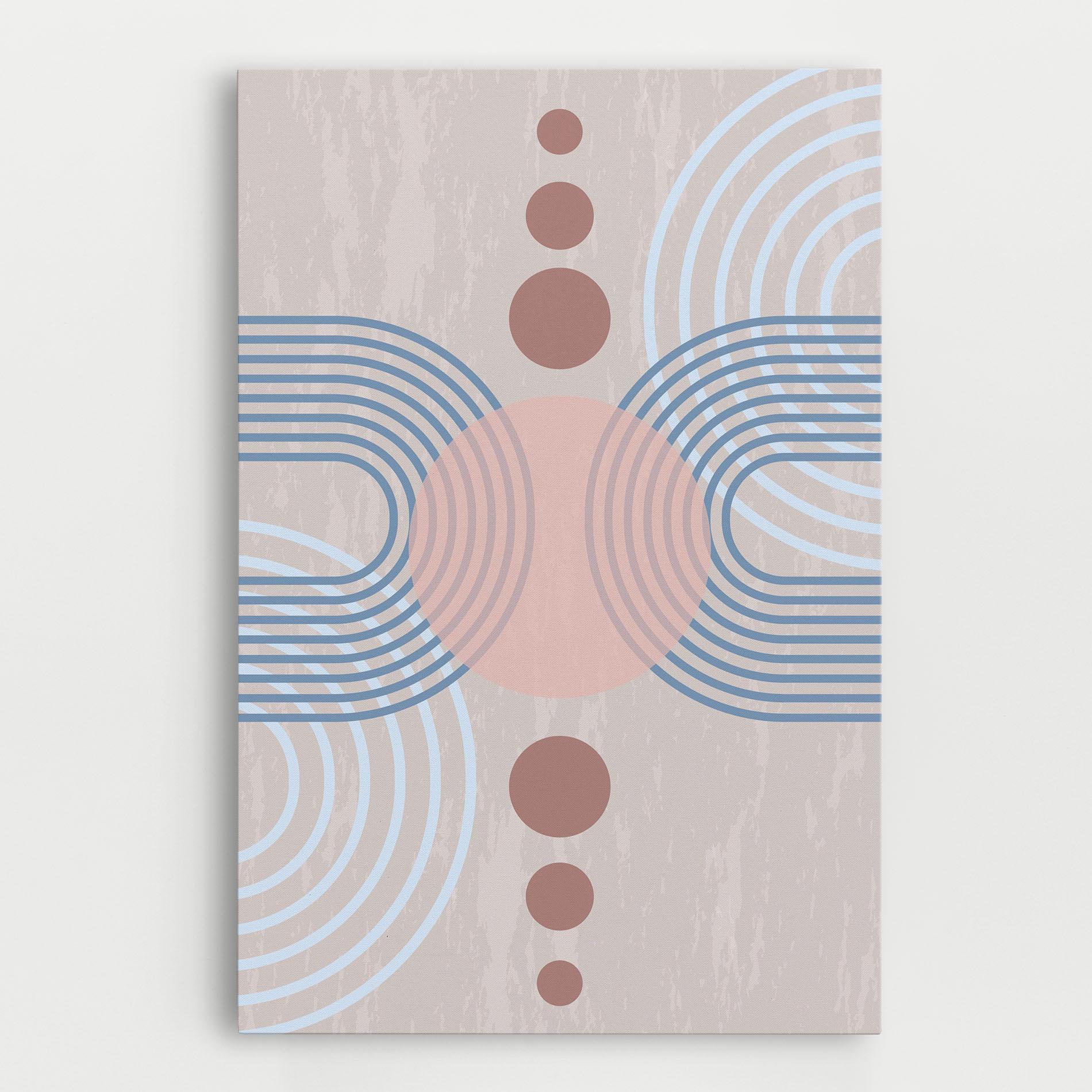 Vászonkép Blue Lines On Pink mockup 0