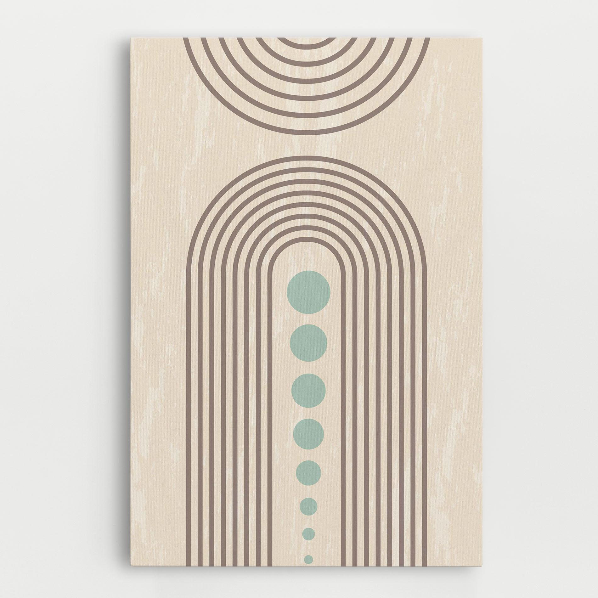 Vászonkép Cream Blue Circles mockup 0