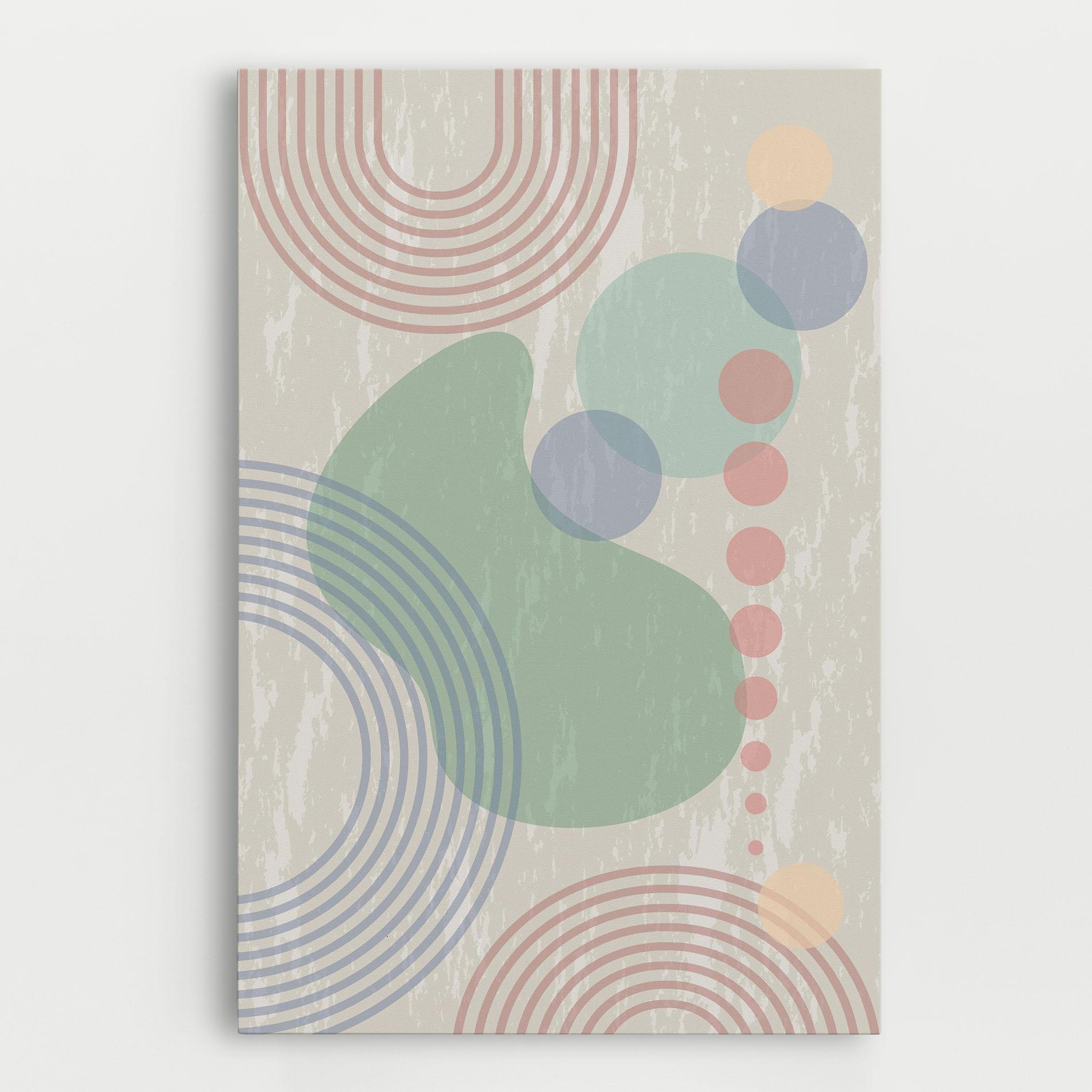 Vászonkép Green Pink Shapes mockup 0