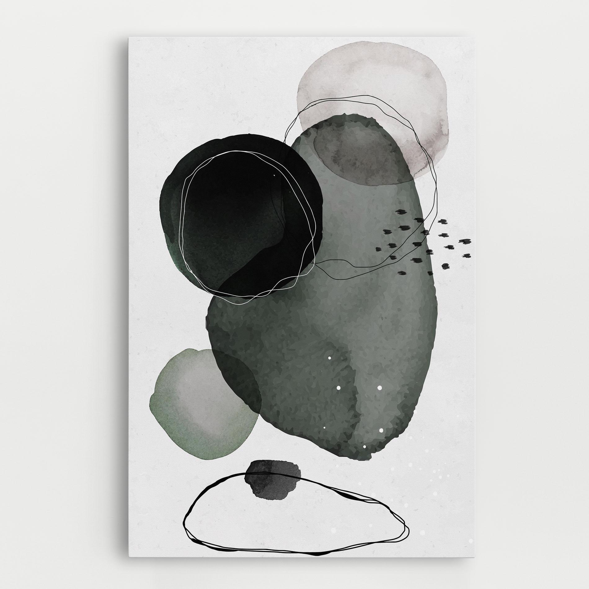 Vászonkép Green Watercolor mockup 0