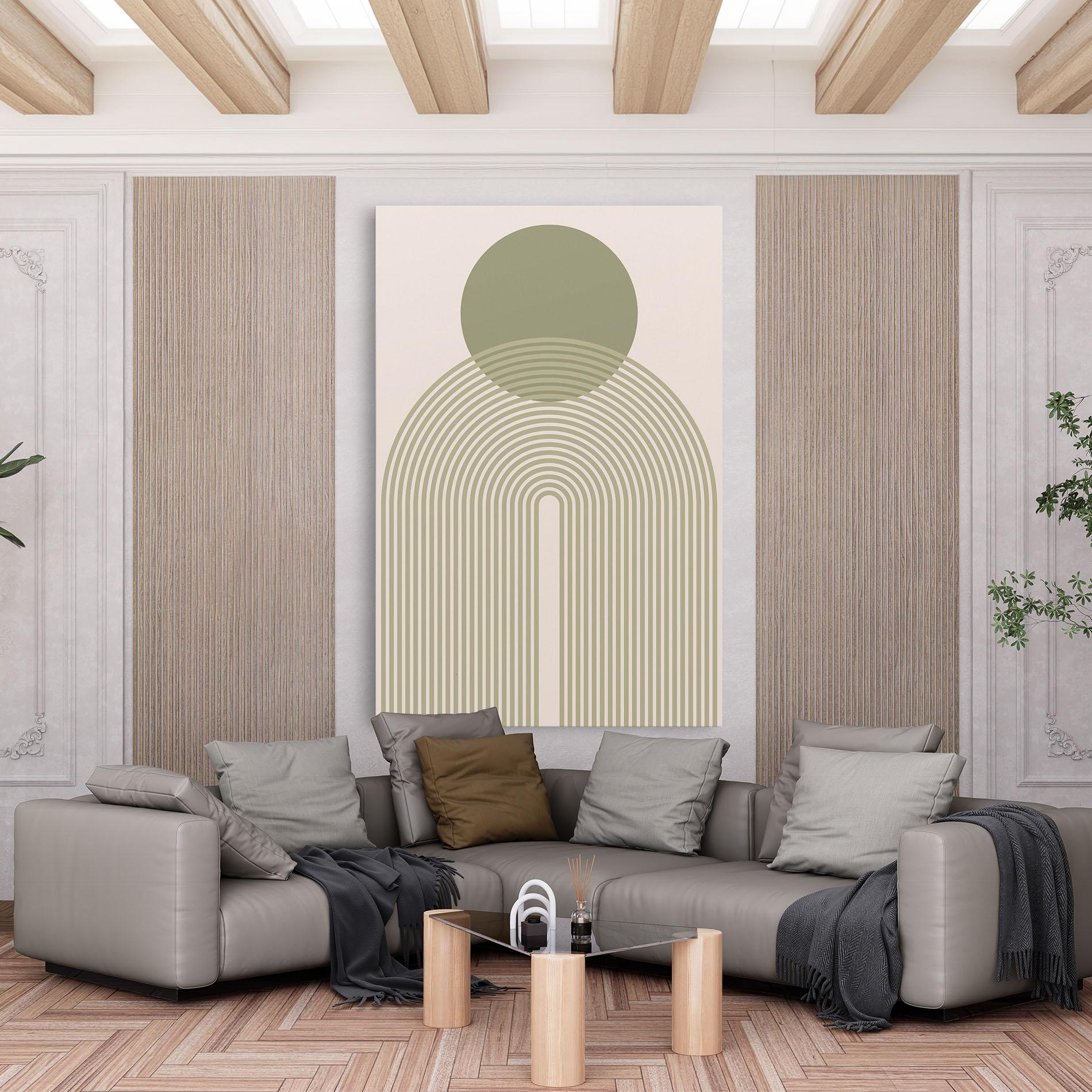 Vászonkép Green Circle Lines mockup 6