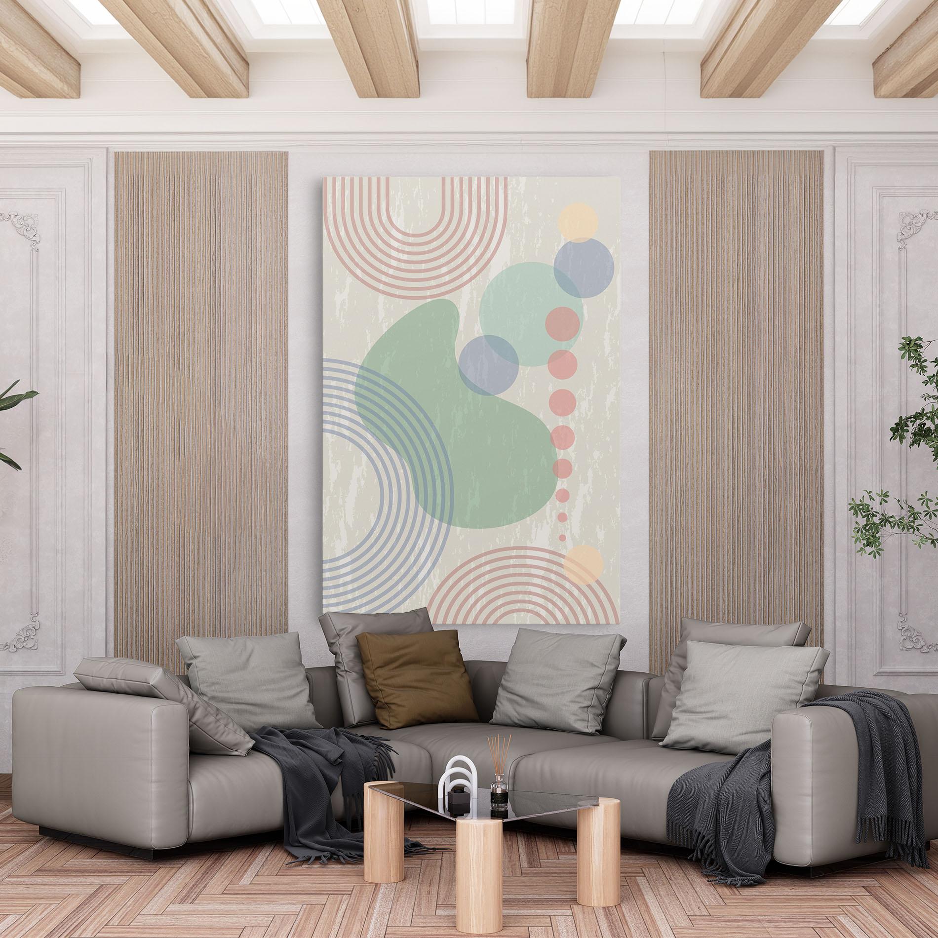 Vászonkép Green Pink Shapes mockup 6