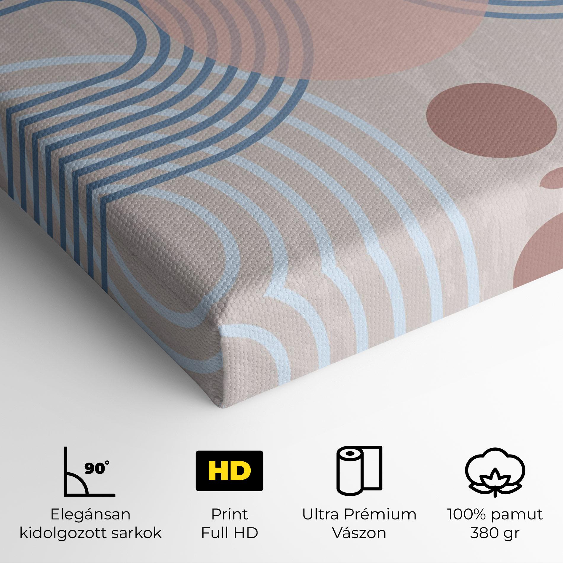 Vászonkép Blue Lines On Pink mockup 4