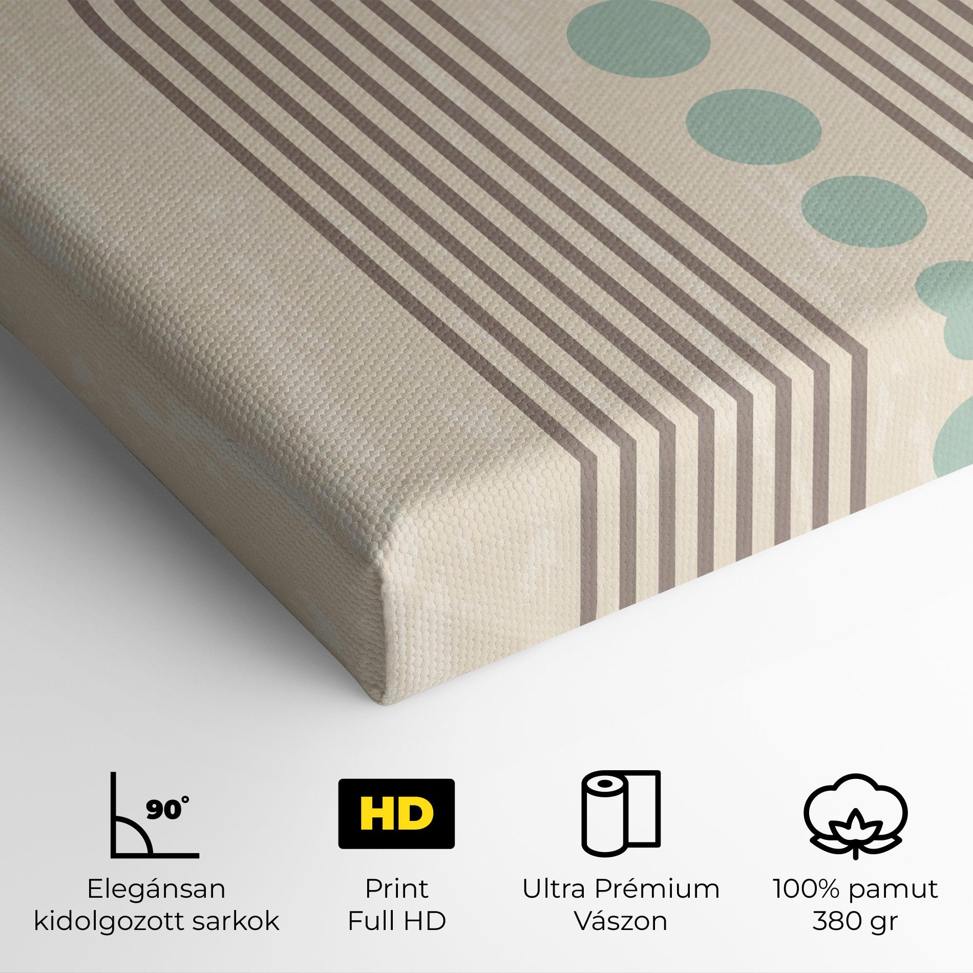 Vászonkép Cream Blue Circles mockup 4