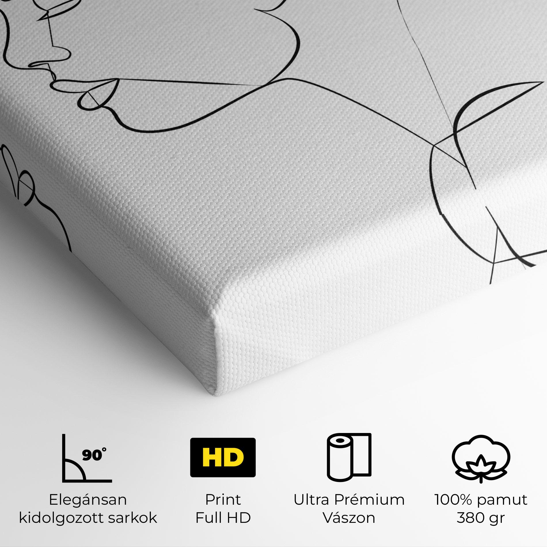 Vászonkép Female Black Line mockup 4