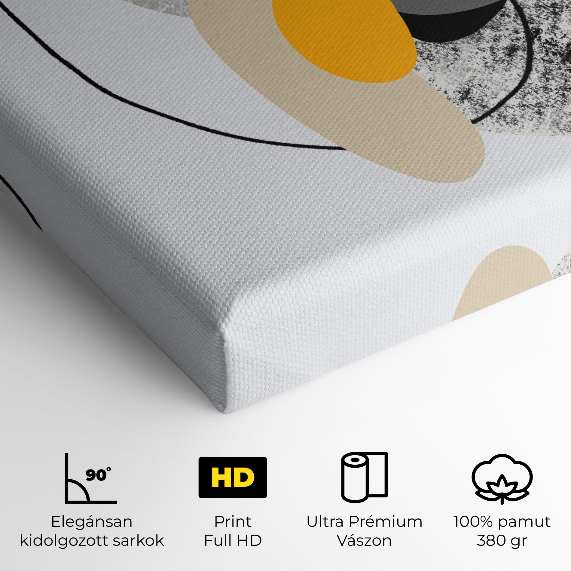 Vászonkép Grey Orange Shape mockup 4