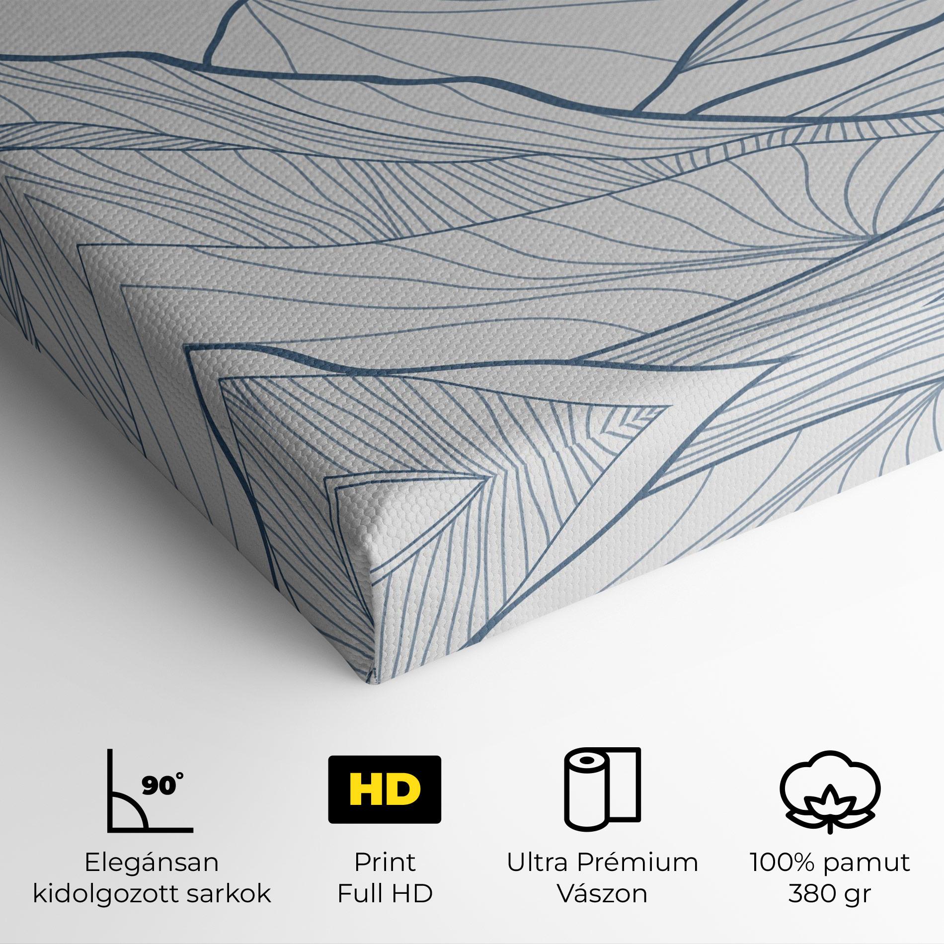 Vászonkép Mountain Blue Line mockup 4