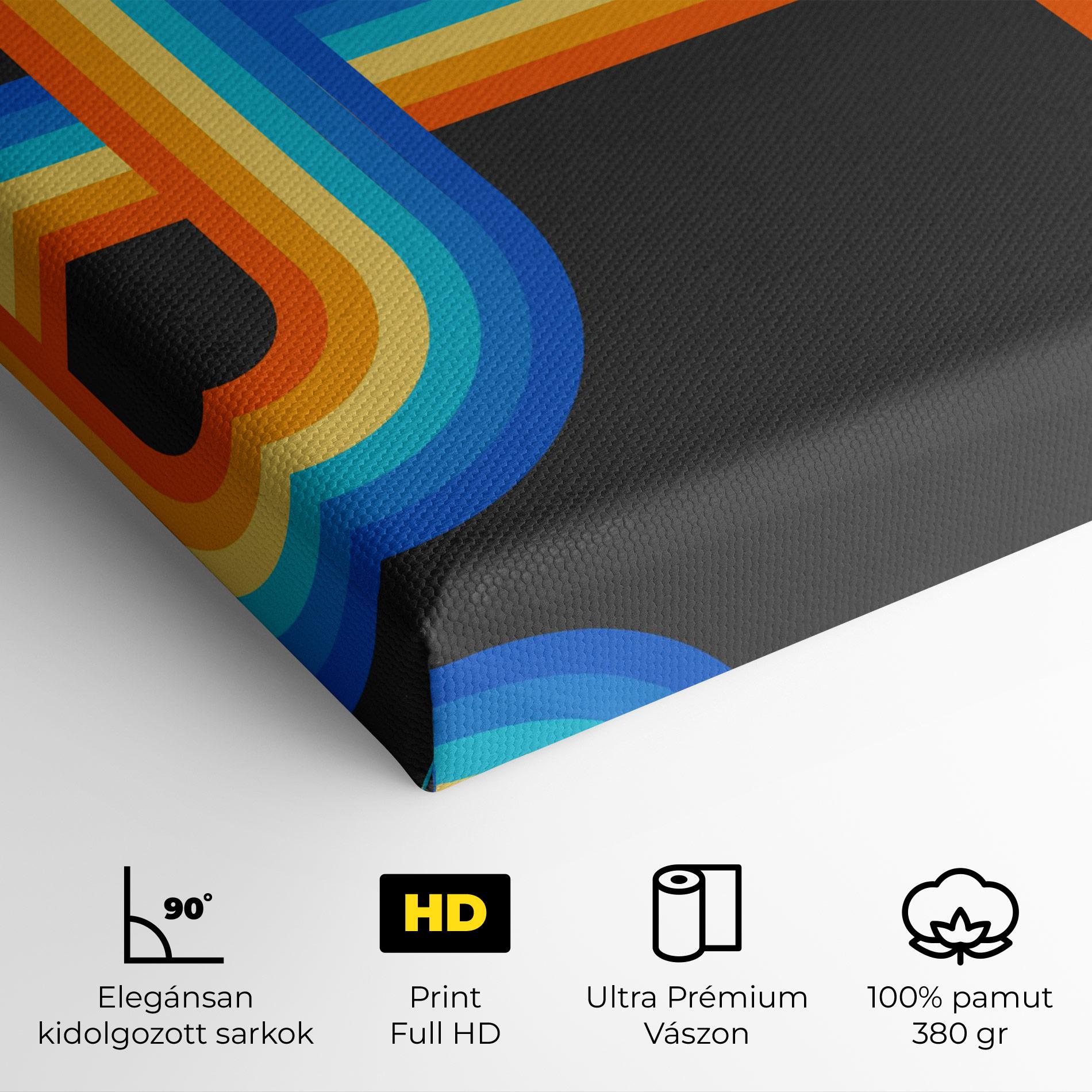 Vászonkép Vintage Ranbow mockup 4