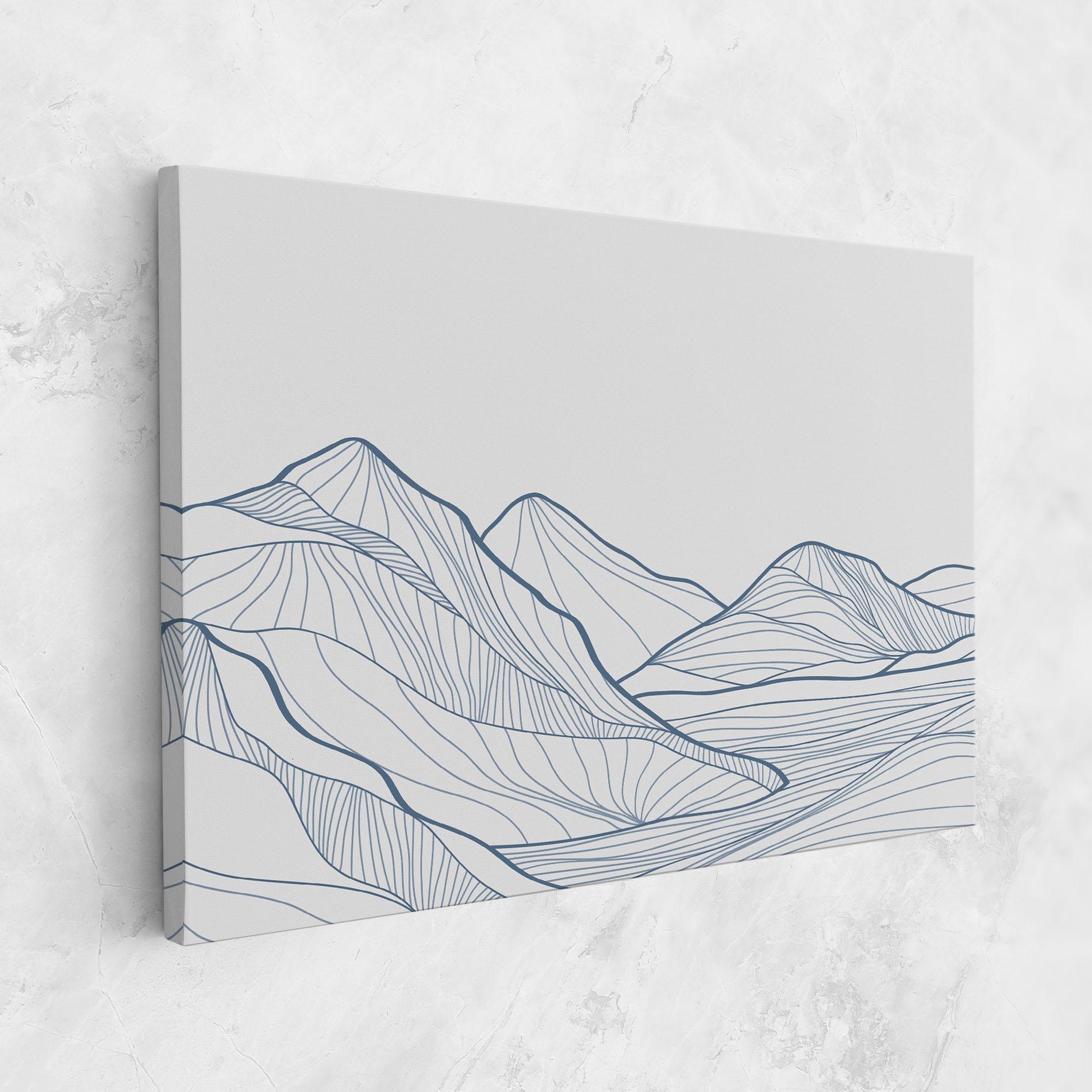 Vászonkép Mountain Blue Line mockup 1